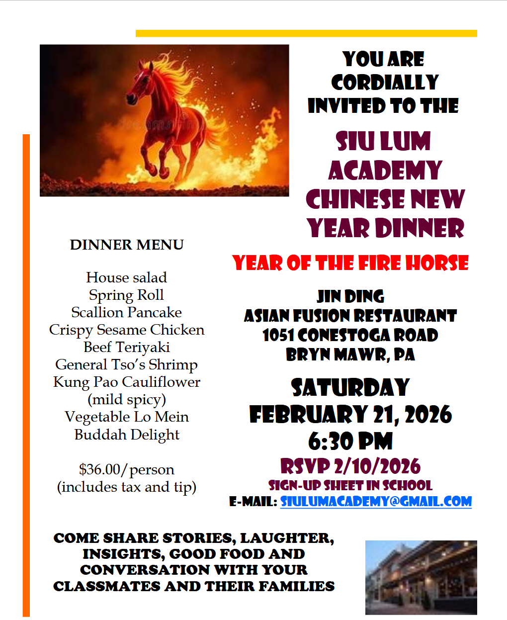 Chinese New Year Dinner