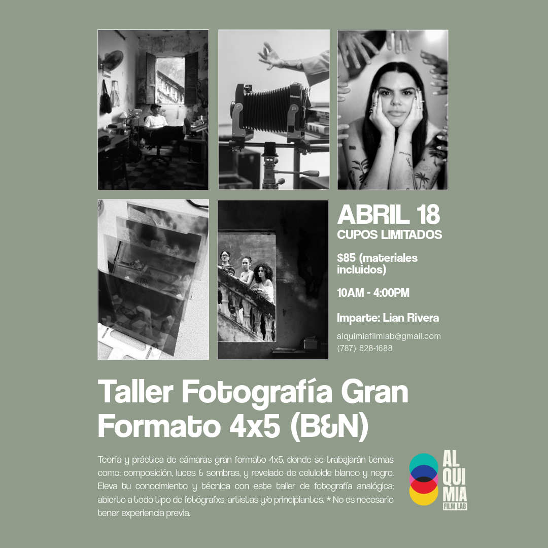 Taller Fotografía Gran Formato 4x5 (B&N)
