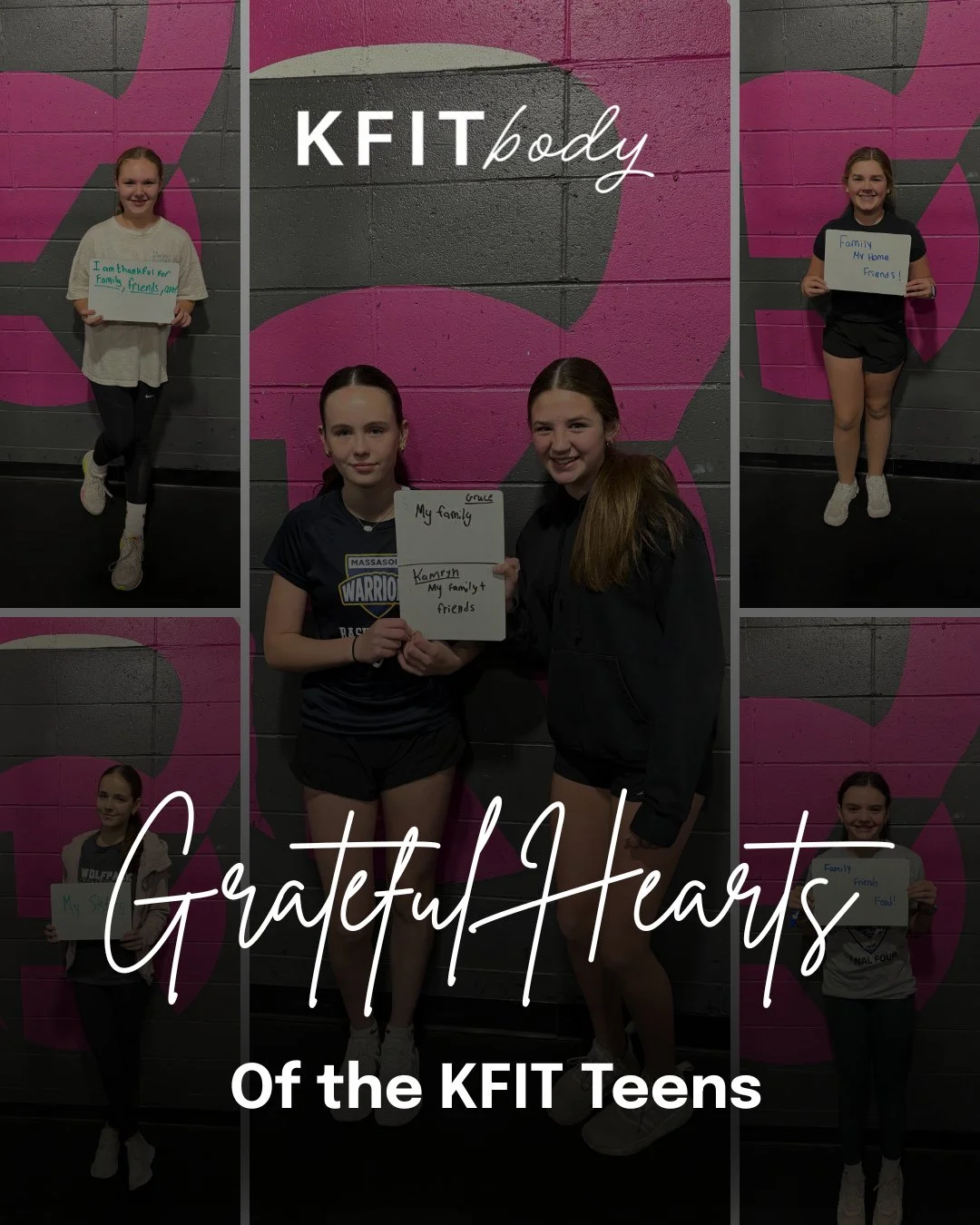 Our KFIT Teens shared what they&rsquo;re grateful for this Thanksgiving&hellip; and we want to hear from you, too!⁠
⁠
Tell us one thing you&rsquo;re grateful for in the comments ❤️👇