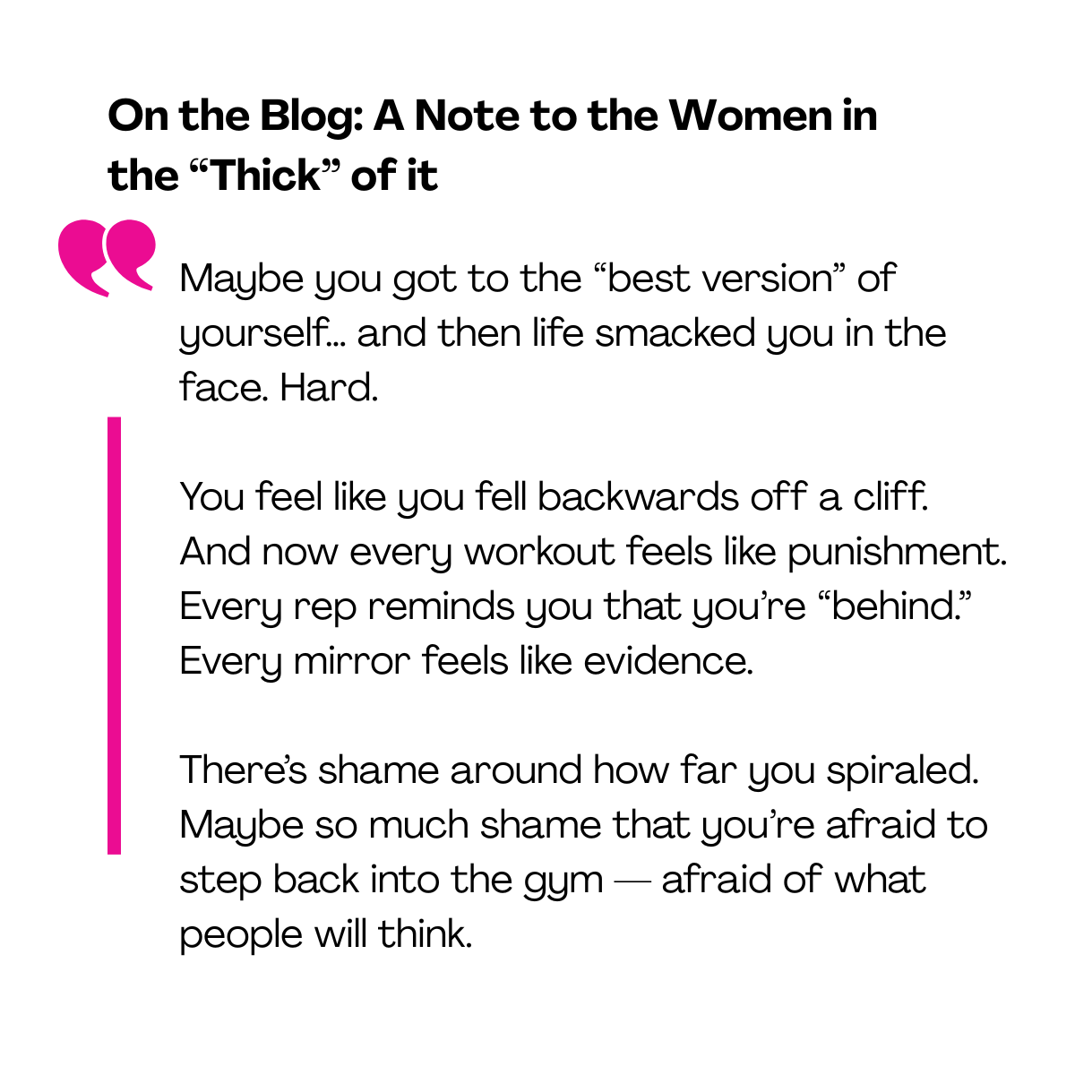 A note to the woman in the “thick of it”
