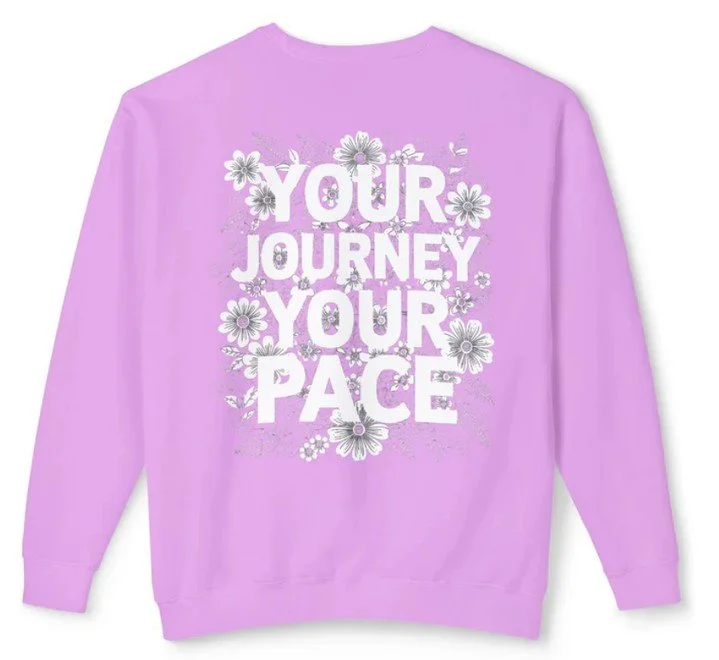 NEW DROP: &ldquo;Your Journey. Your Pace.&rdquo;⁠
⁠
A reminder on the back of your shirt (and in your life): you don&rsquo;t need to rush what&rsquo;s meant to unfold in its own time.⁠
⁠
Now available in fresh spring colors 🌿Made to move with you th