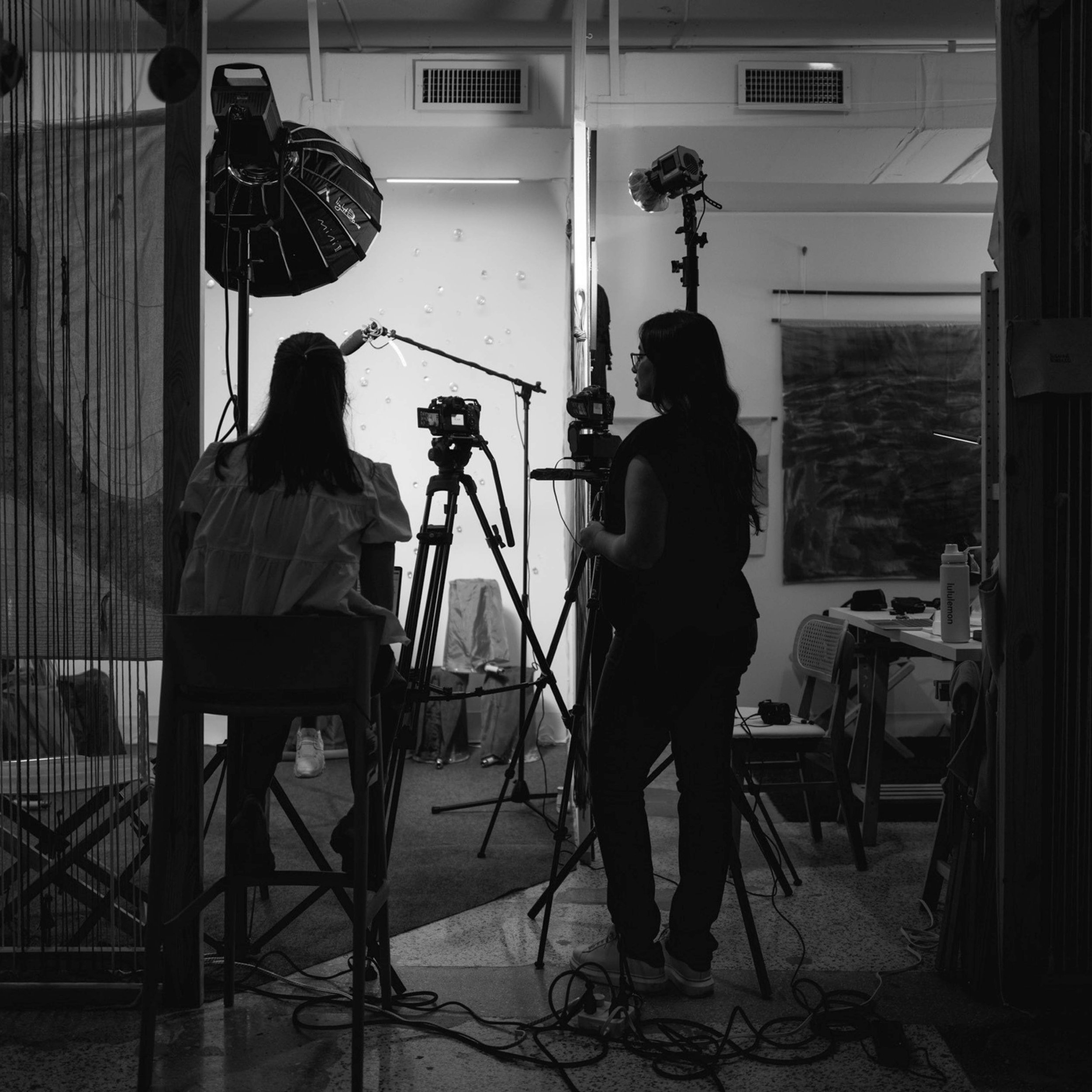 behind the scenes of a brand commercial shoot
