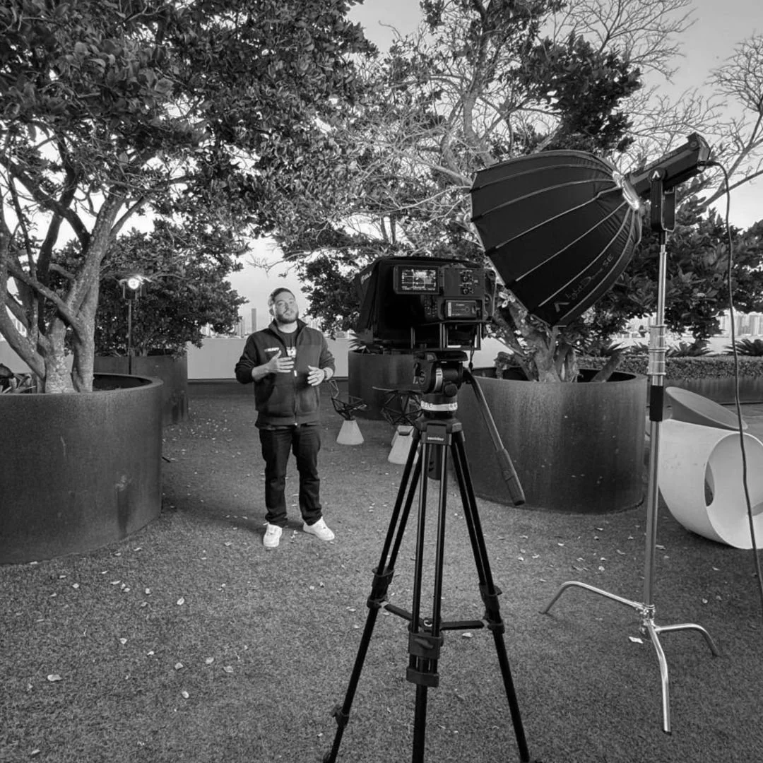 behind the scenes of recording social media content