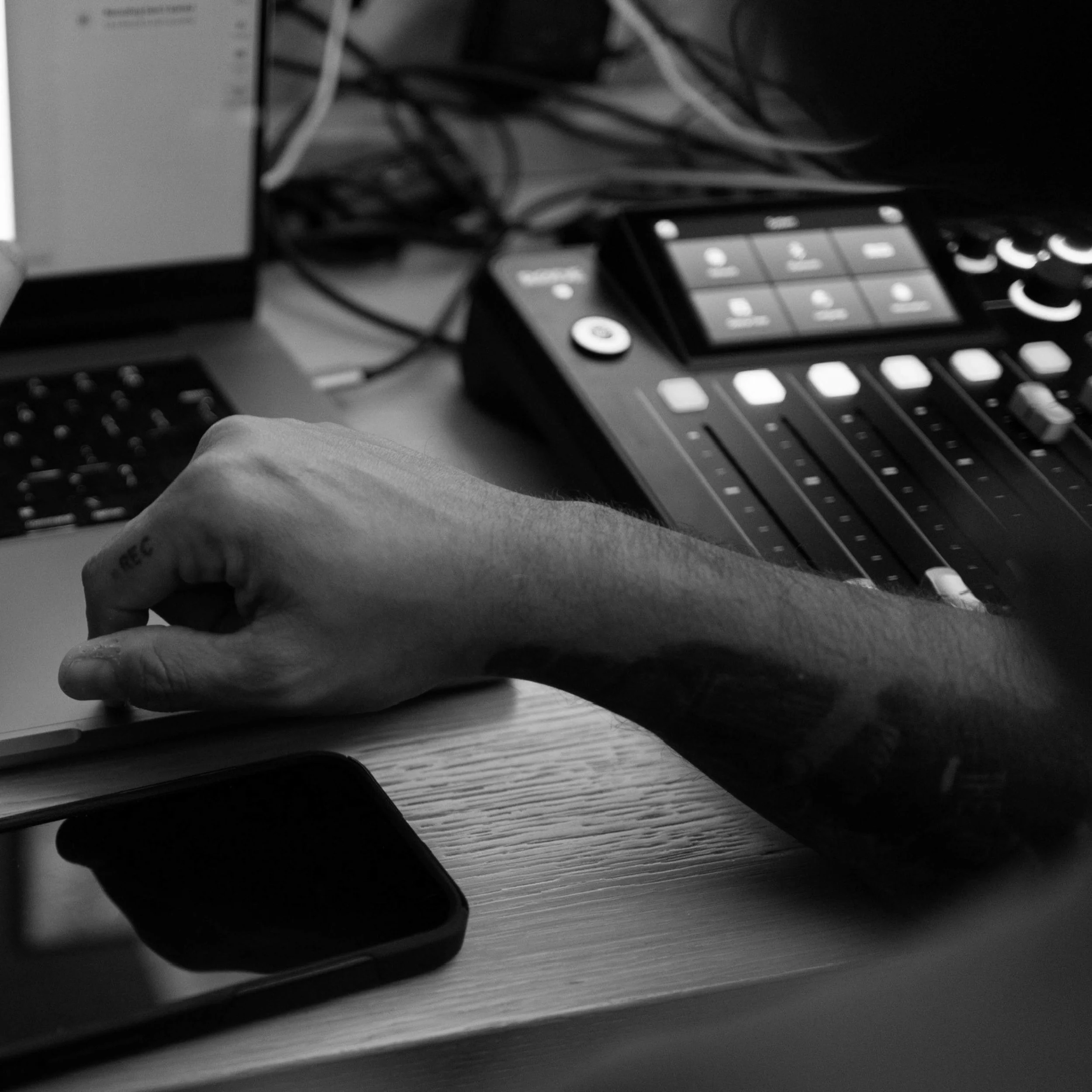 behind the scenes of podcast and youtube video production