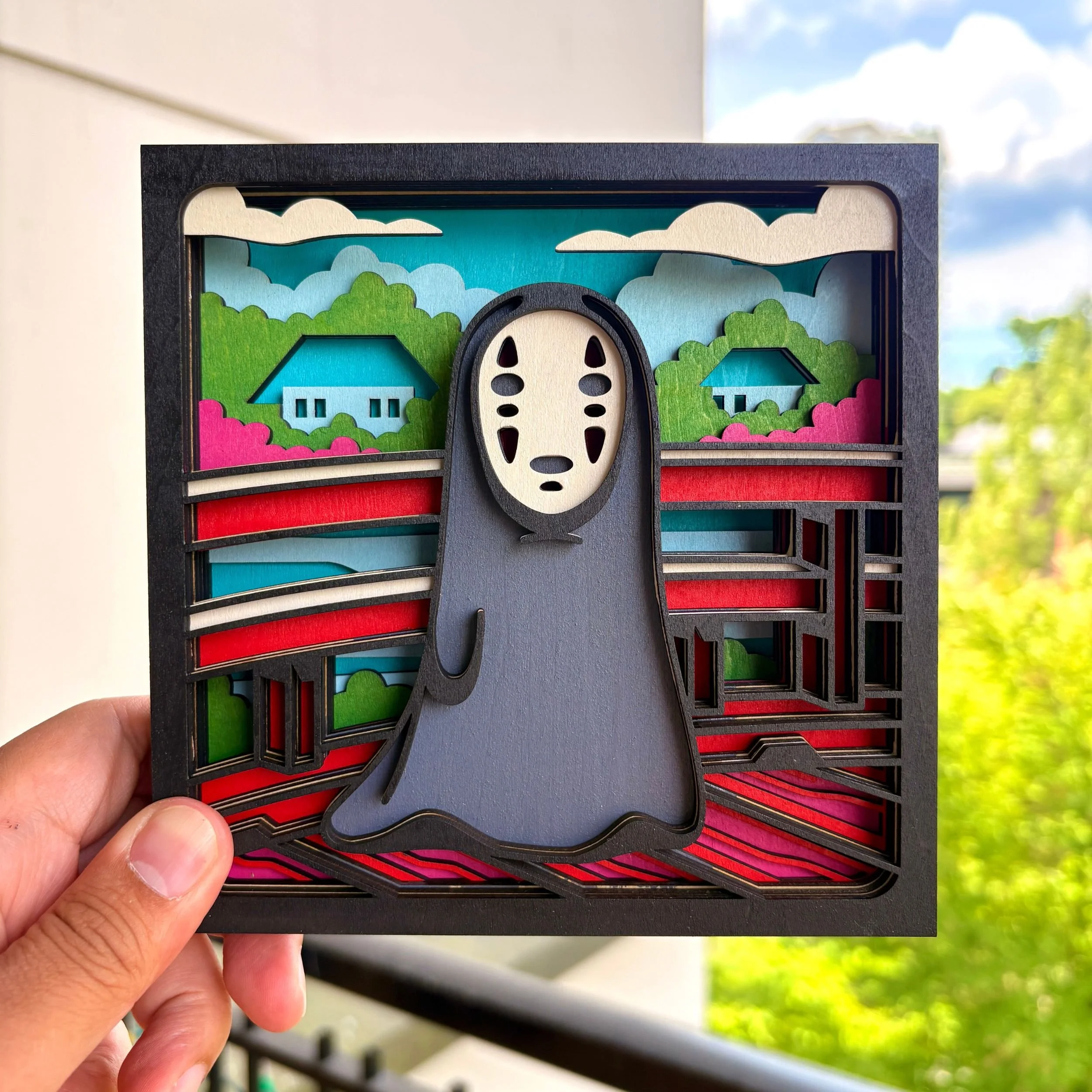 No Face Spritied Away – Cute Wooden Display