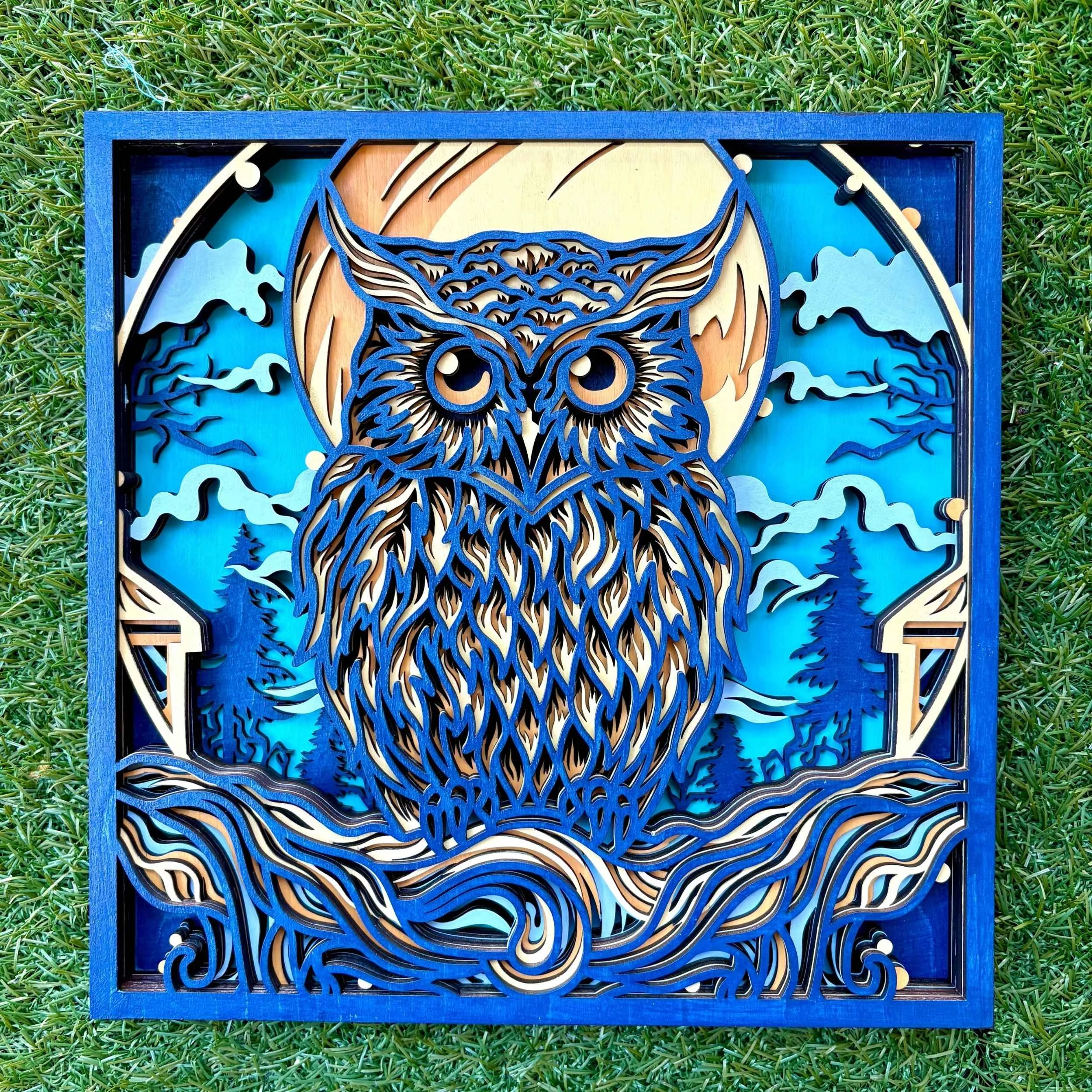 Nature 3D Wooden Display - Mystic Owl