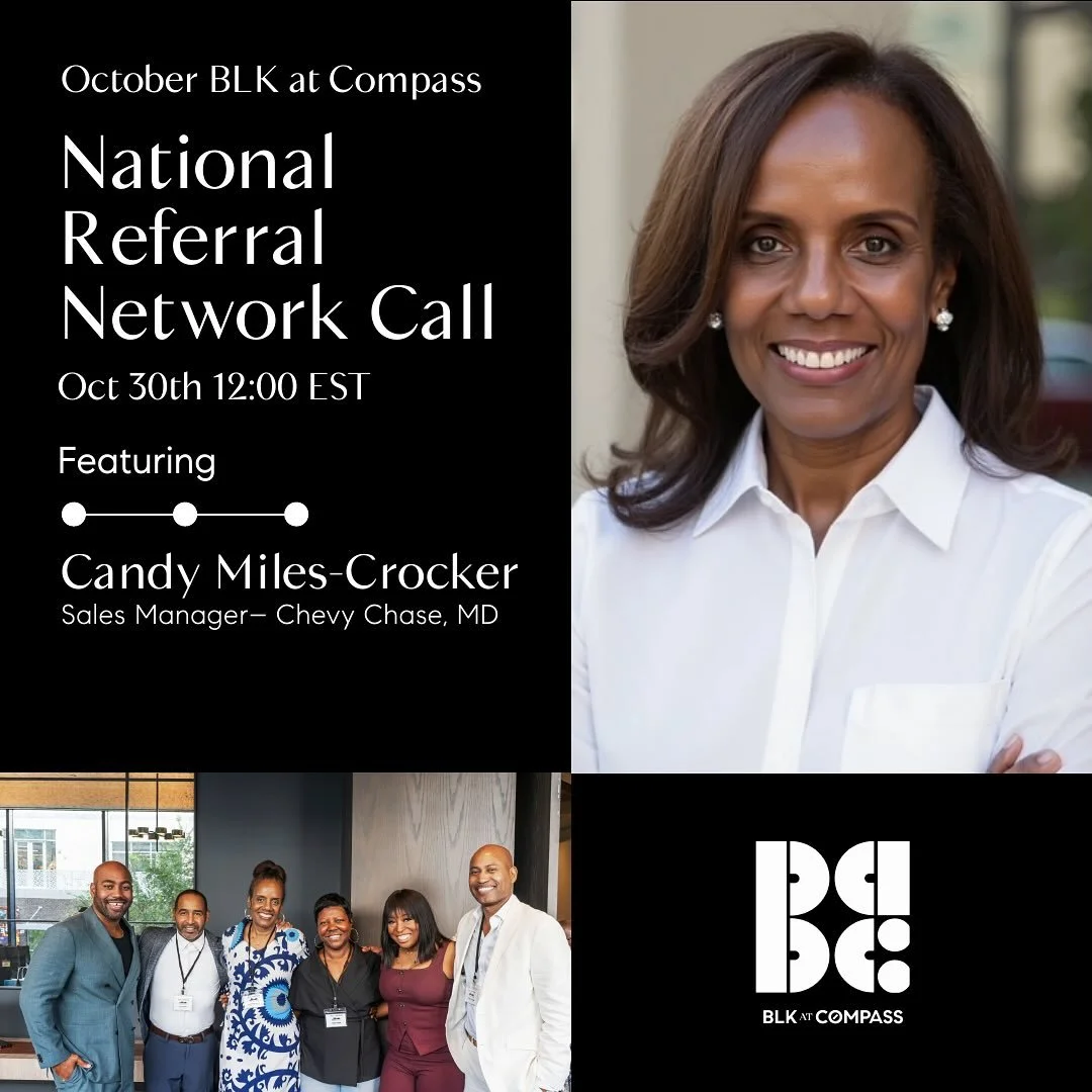 Hello Black at Compass family! 

Get ready for this month&rsquo;s national referral call , happening each and every 4th Thursday of the month! This is your chance to connect with BAC regional leads, staff, and colleagues from across Compass. We&rsquo
