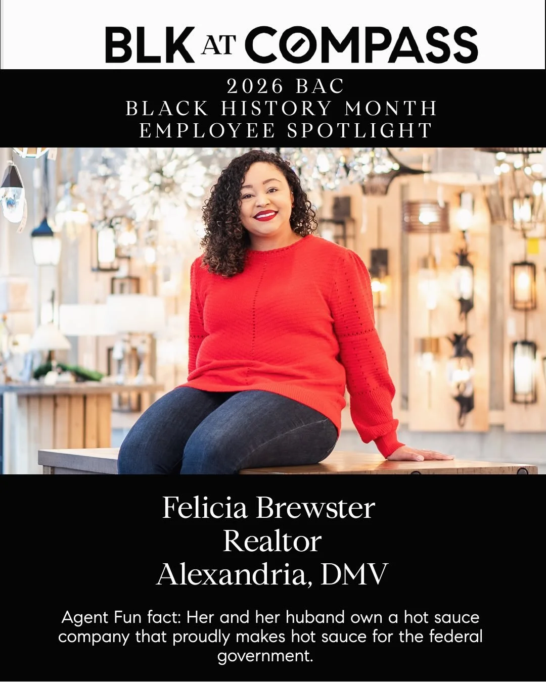Happy Hump Day BAC Fam! Black History Month at Compass is all about honoring the agents, leaders and staff that are shaping our future. Today, meet two of Compass DMV&rsquo;s finest:

✨ Felicia Brewster: Ohio-born, DMV-bred. 🏡 10+ years of expertise