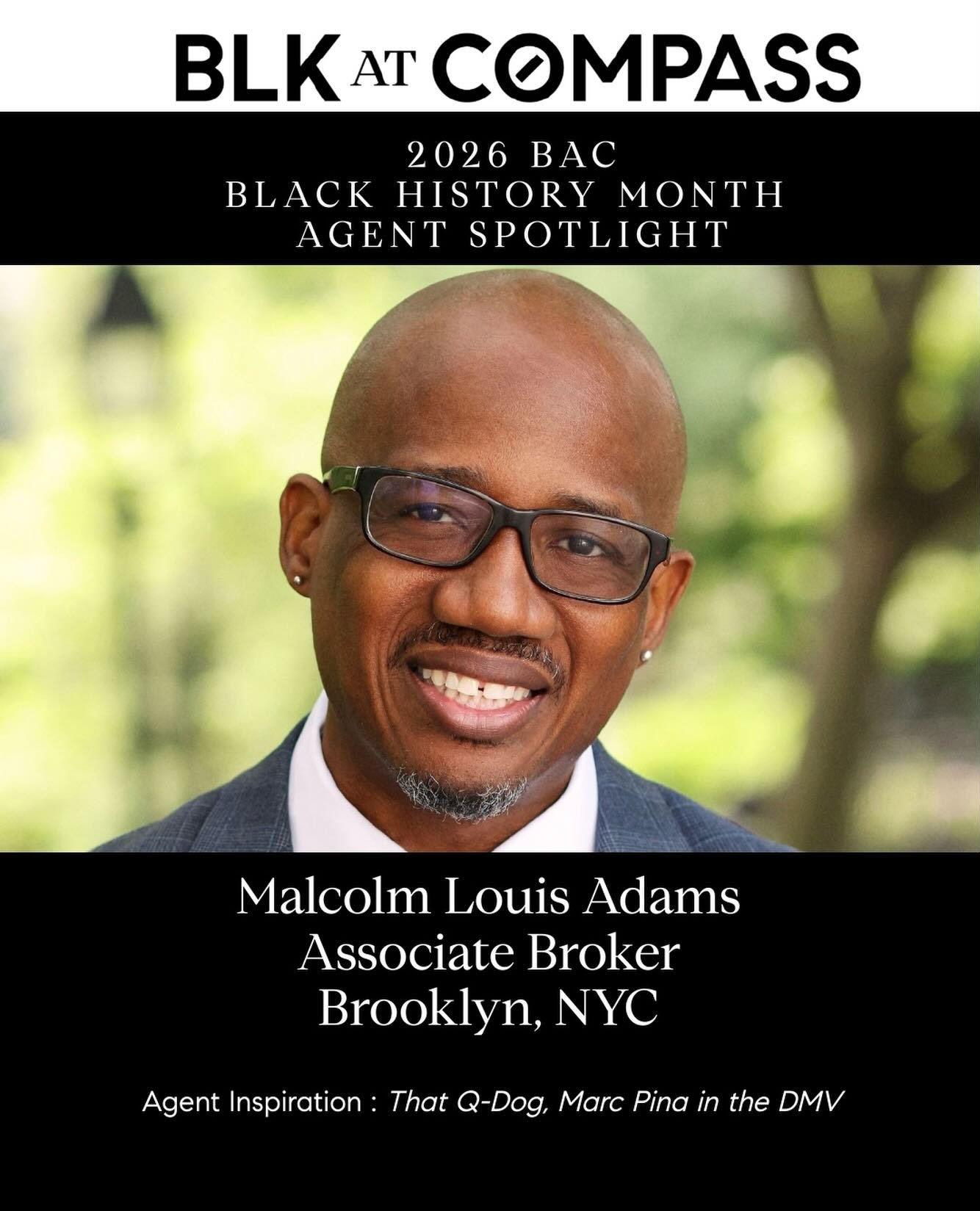 Happy Saturday, BAC family! ✨ As Black History Month comes to a close, we&rsquo;re wrapping it up on a high note by shining the spotlight on our incredible associate broker and agent:

Malcolm Adams 💼🏡

Malcolm&rsquo;s r&eacute;sum&eacute; speaks v