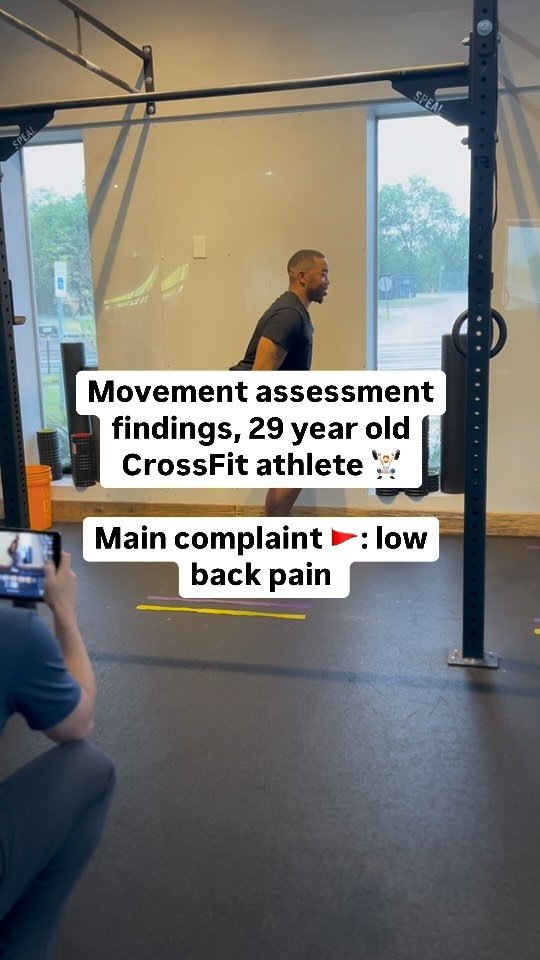 Baseline movement testing identifies what areas are contributing to pain and poor performance. In this patient’s case, limited hip and shoulder mobility are contributing factors to low back pain. Now that his weak links are identified, we can m