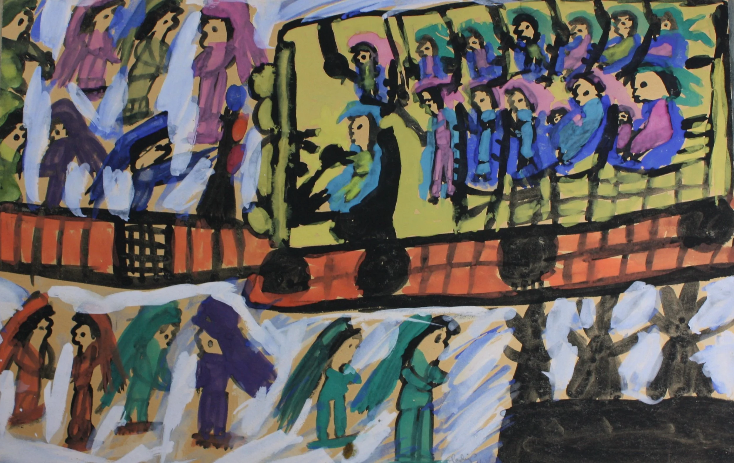 Tempera Painting by Gladys Bonara