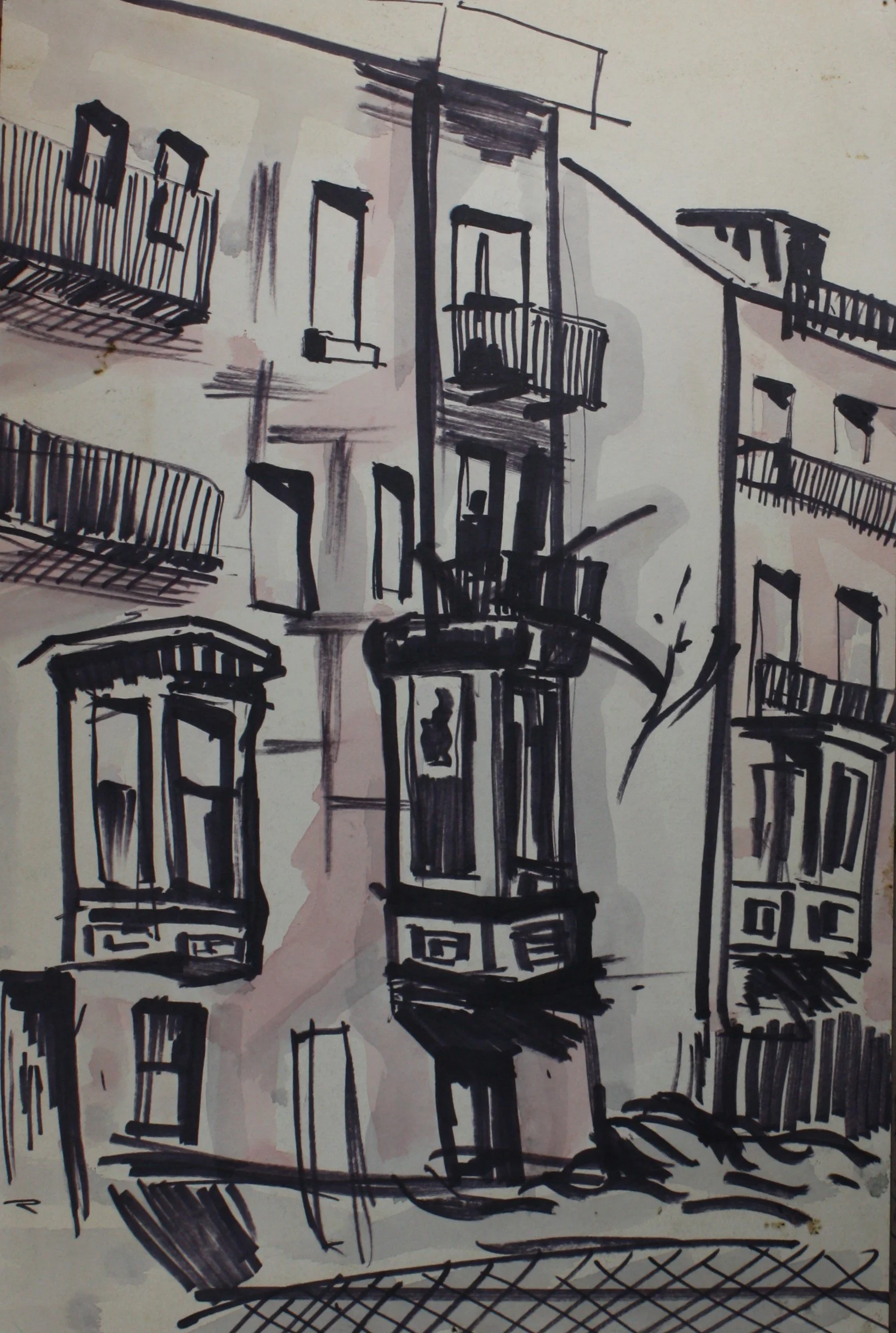 Watercolor and Ink Artwork by P. Russo