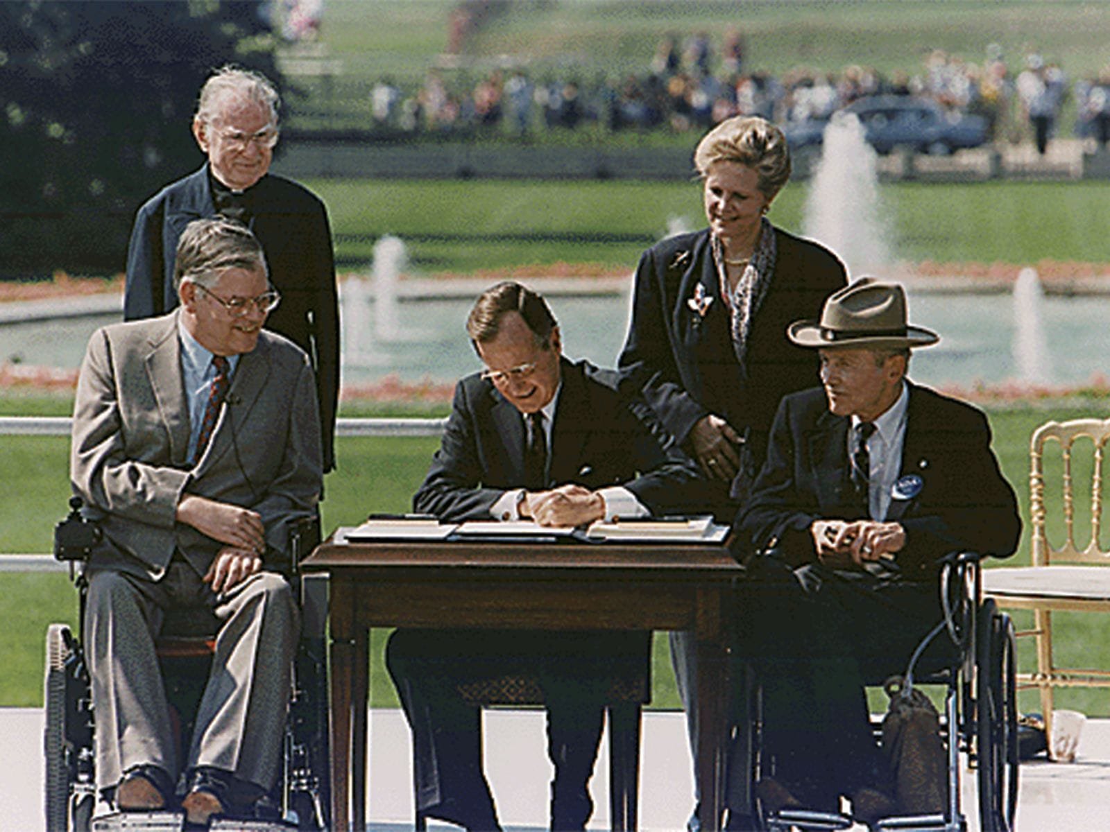 Happy 34th anniversary to the Americans with disabilities act of 1990

The Americans with Disabilities Act of 1990 or ADA
Is a civil Rights law that that prohibits discrimination based on disability. . In addition, unlike the Civil Rights Act, the AD