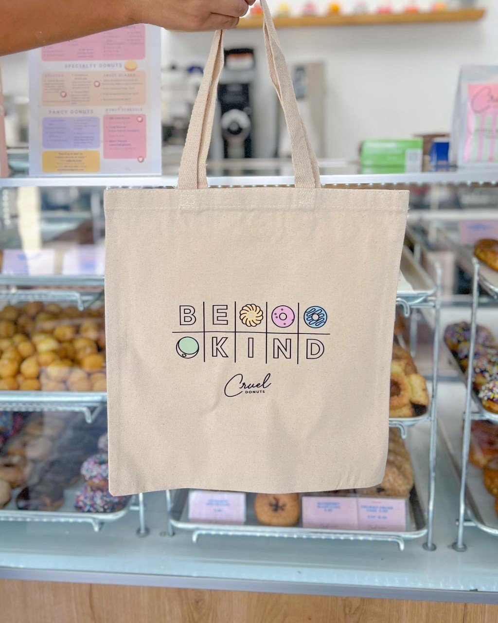 BE KIND 🍩🩷 @crueldonuts #repost⁠
⁠
We designed the Cruel Donuts' brand identity to simply put a smile on peoples' faces.⁠
⁠
By believing in their mission to sprinkle kindness for every donut purchased, we created a happy, cheerful, positive and who