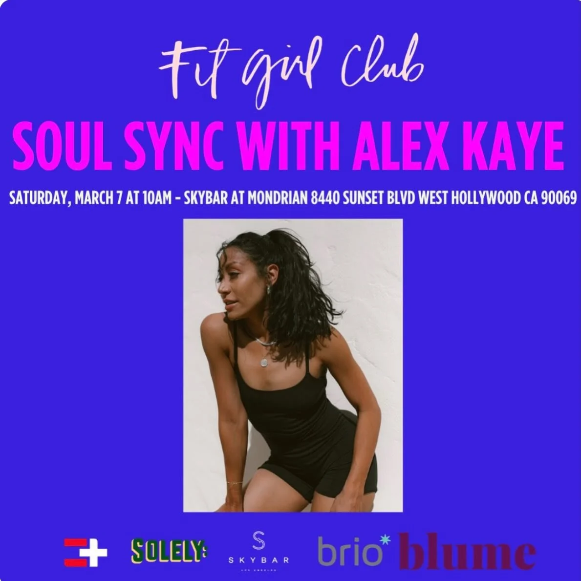 Back with my @fitgirlclubla March 7th-10AM
✨Link in bio to RSVP✨
Soul sync is a an all levels movement experience designed to reconnect you to your body, your breath and your inner power. 

To honor Women&rsquo;s History Month, Fit Girl Club LA is ex