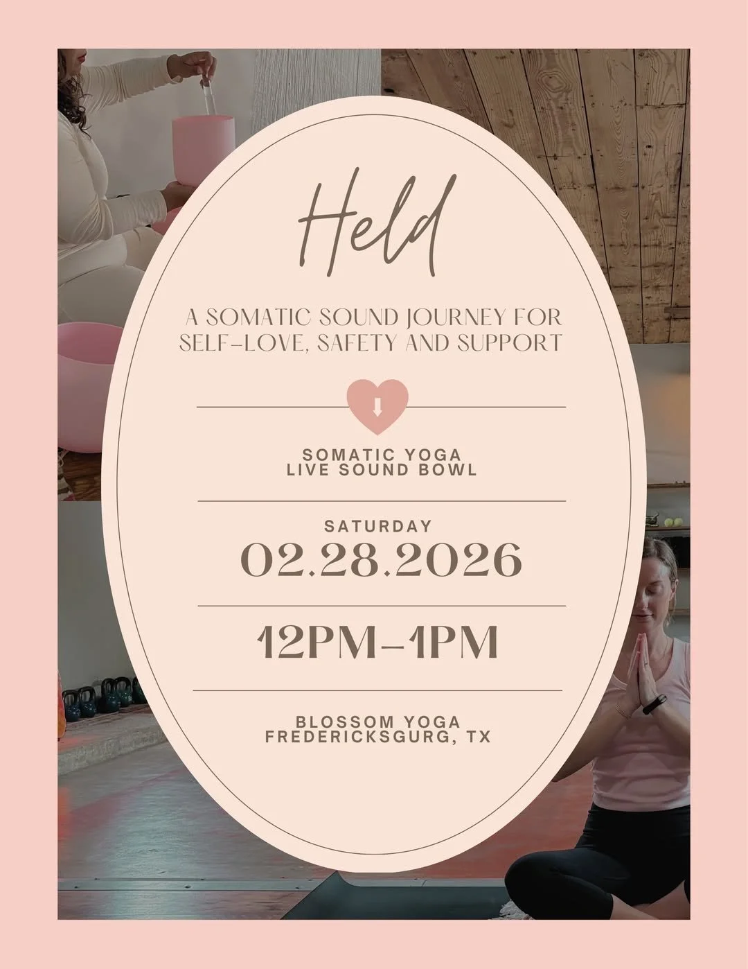 held: a somatic sound journey event poster