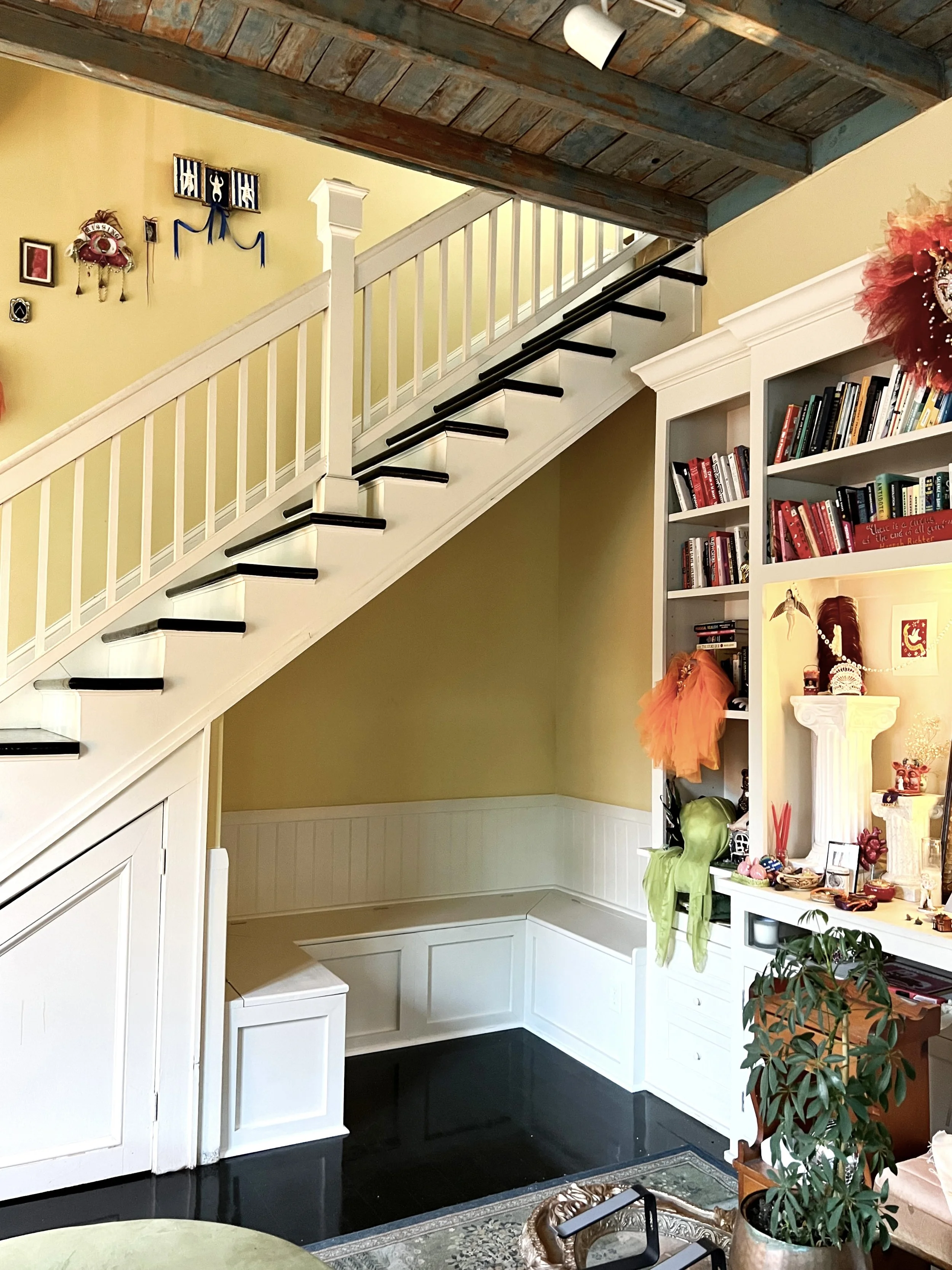 Custom built-in dining nook with storage.