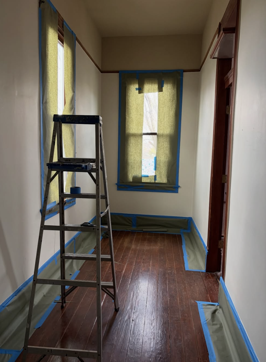 3000 square feet of interior painting.