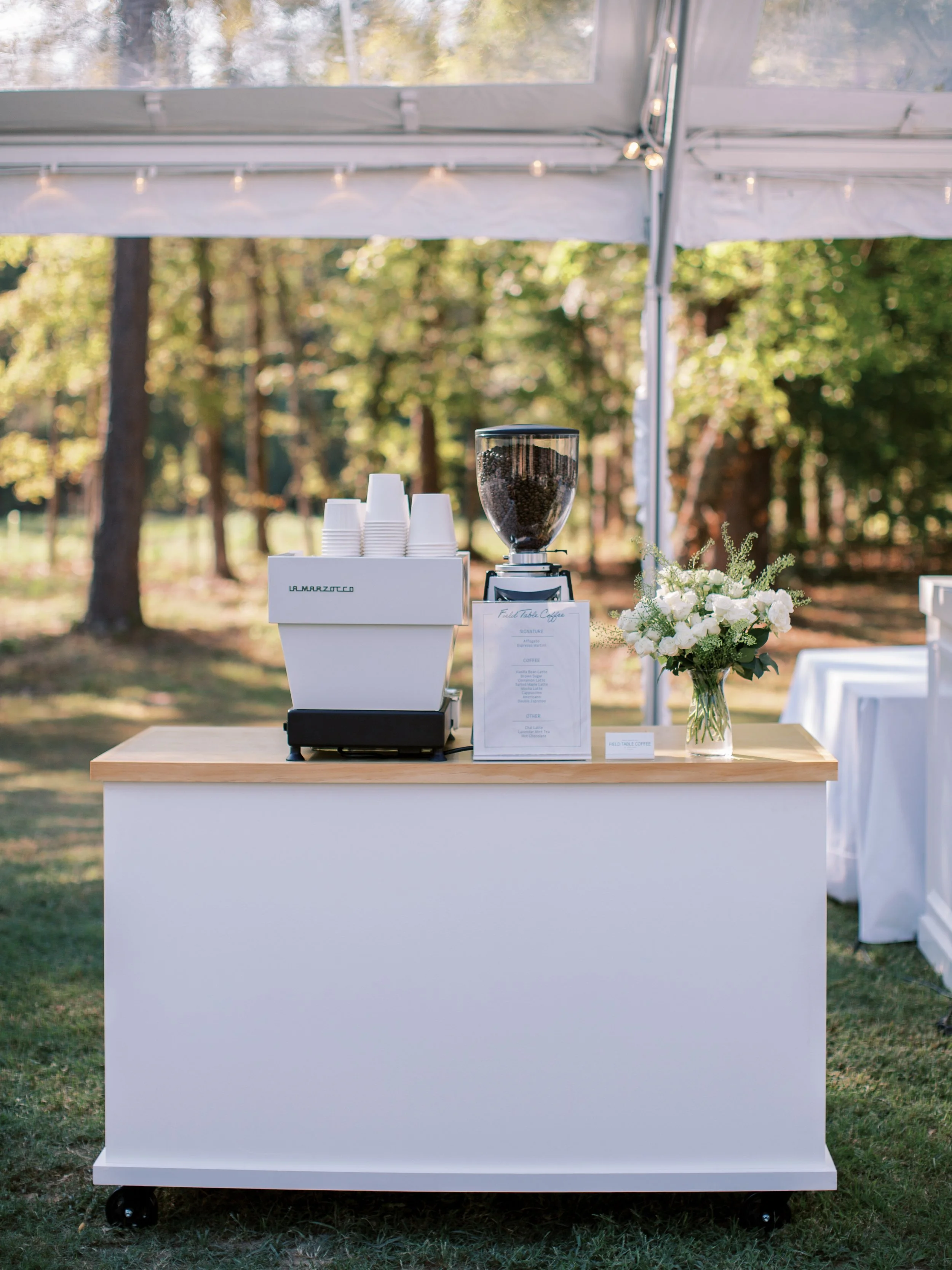 dallas wedding coffee cart