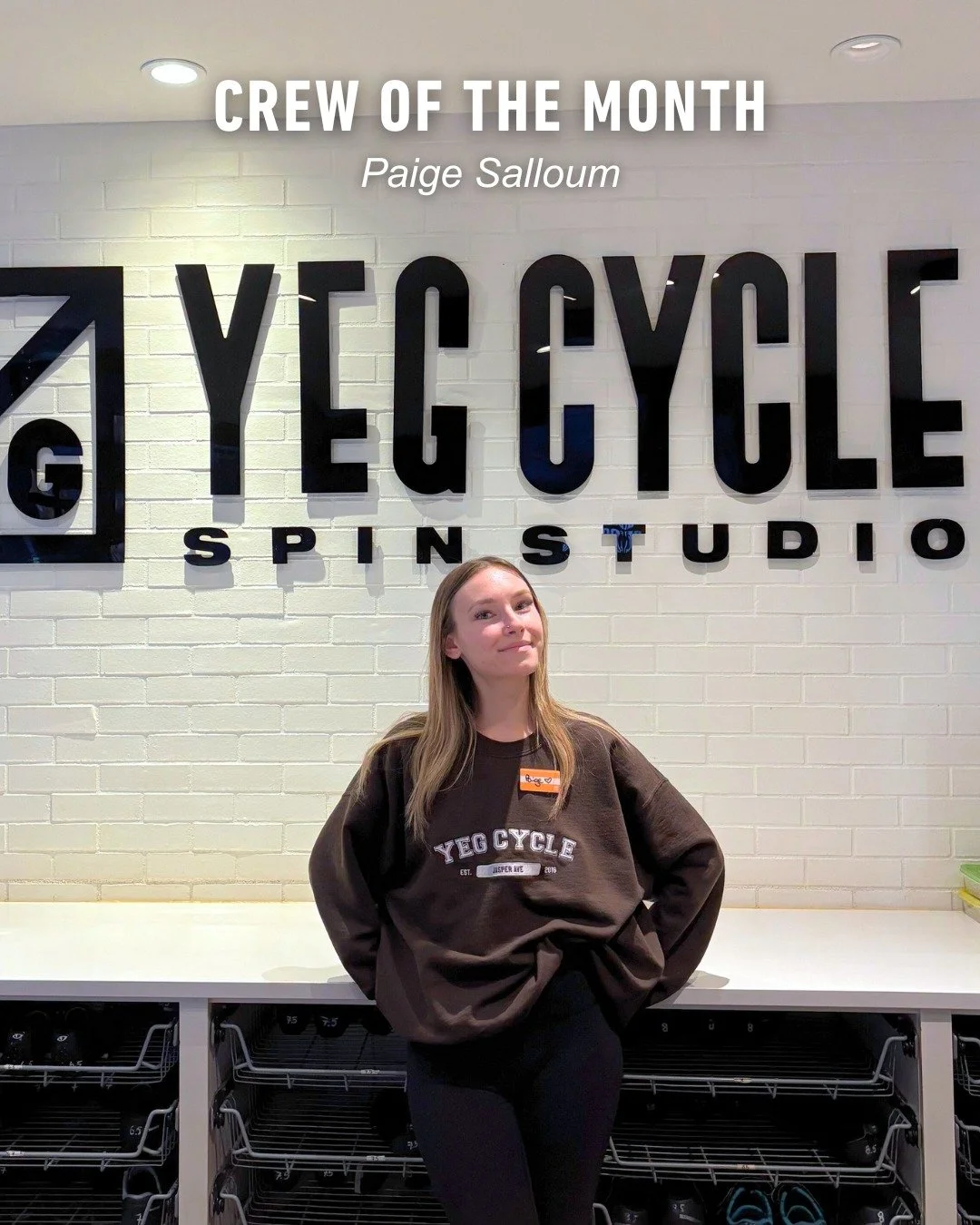 Meet our November Crew of the month, Paige! 🧡

&quot;If you know Paige, you already know she has the kindest soul. She loves our community and would probably move into the studio if we let her!

Paige always helps out whenever she can, and she bring