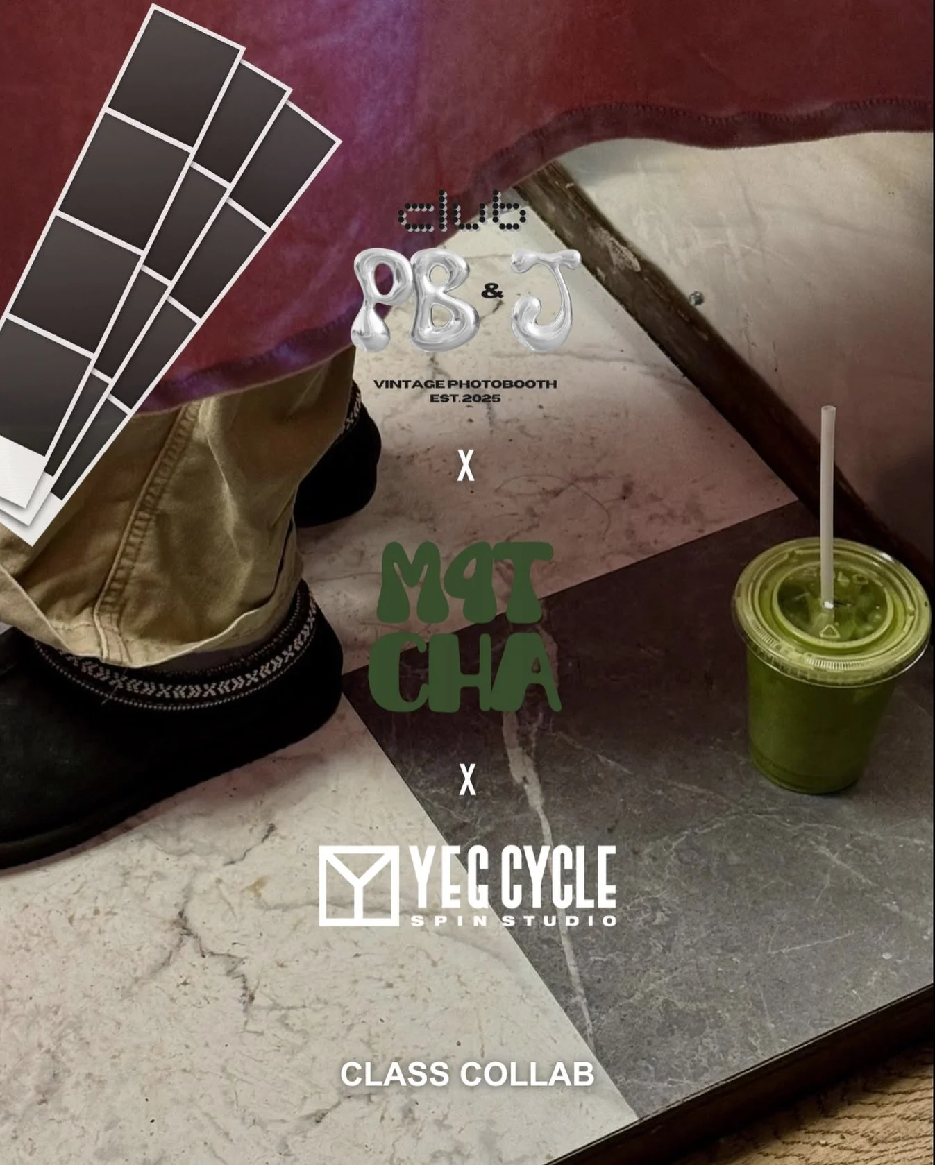 Matcha + Spin + Photo Booth 🍵🚲🎞️ 

Class Collab with @clubpbandj and @yegm4tcha &mdash; This Sunday, January 4th from 9:00AM - 2:00PM

@yegm4tcha be serving up their signature handcrafted matcha drinks &mdash; perfectly balanced, energizing, and m