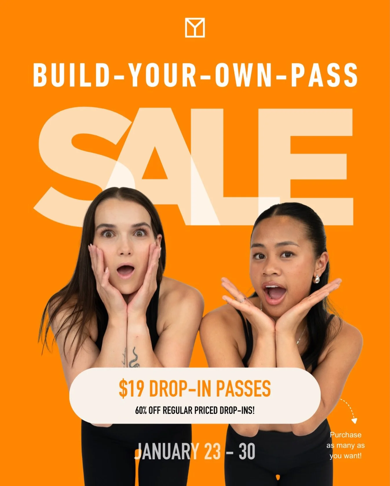 Keep your 2026 Momentum Going!🔥BYOP (Build Your Own Pass) - $19 Drop-Ins 🔥Create your own spin pass!
⠀⠀⠀⠀⠀⠀⠀⠀⠀
Purchase as many $19 Drop-In Passes as you want (there is no limit!). Buy them on our app or in the link in bio.
⠀⠀⠀⠀⠀⠀⠀⠀⠀
Sale is from J