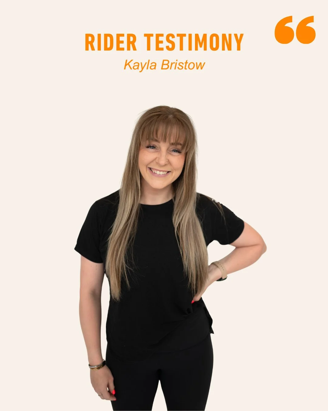 💬 #TestimonialTuesday 💬 Shoutout to one of our Motivators, Kayla Bristow! #HomeOfTheBikergang @kaylarosebristow⁠
⁠
&ldquo;Very clear directions, great music choice, lots of variety in choreography too. Kayla comes off as super genuine and positive!