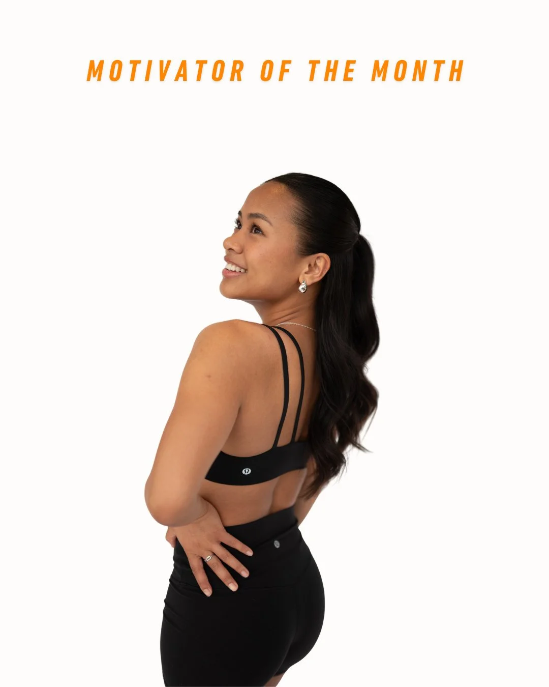 🧡 Motivator of the Month 🧡 @aiaalexiap Comment down below on why you LOVE Aia as a Motivator and friend ⬇️⁠
⁠
&ldquo;Aia brings a level of joy and positivity to the podium that completely transforms the room. Her classes are consistently described 