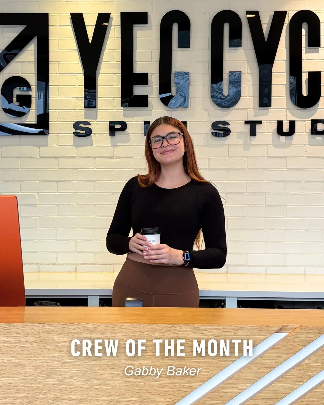 Meet our May Crew of the Month, Gabby Baker🧡⁠
⁠
"Gabby is warm, reliable, dedicated, and always encouraging to everyone around her. She cares so much about the rider experience and always goes the extra mile to make people feel celebrated and w