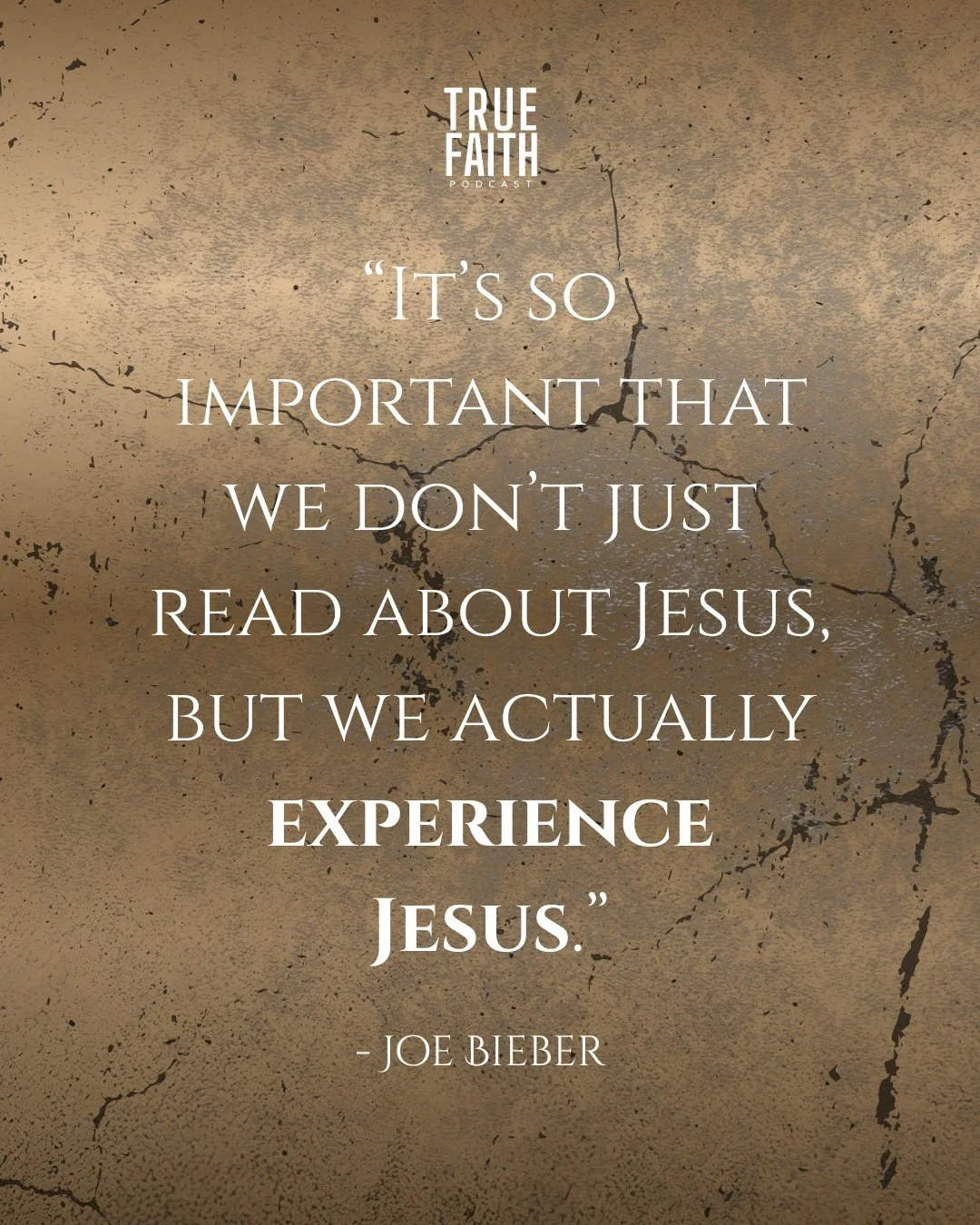 There&rsquo;s a difference between knowing the stories about Him and actually knowing Him.

The season finale of True Faith with Joe Bieber from Proclaim Jesus is out now!

Watch on Youtube or Stream on Apple or Spotify.