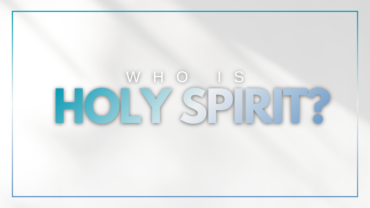Text that reads "Who is Holy Spirit?" with a white background and soft shadow effects.