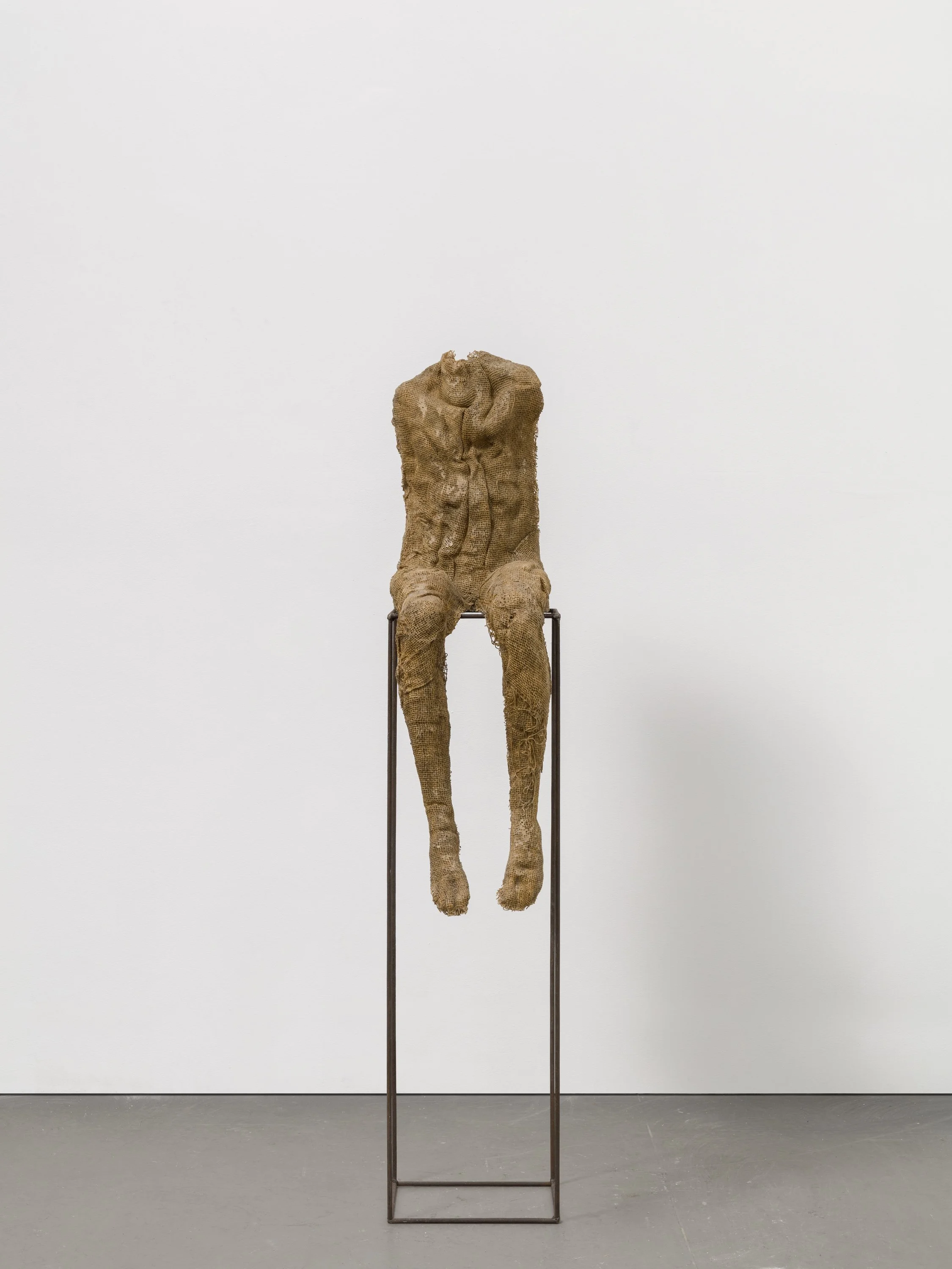 Magdalena Abakanowicz Pink Small Figure 1993 burlap resin iron rods