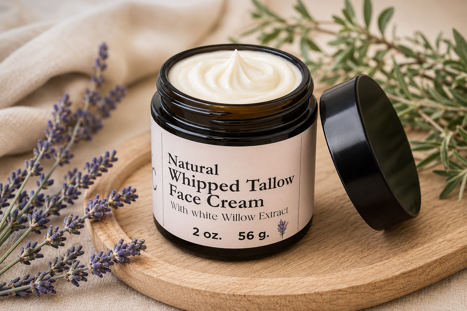Natural Whipped Grass-Fed Tallow Face Cream
