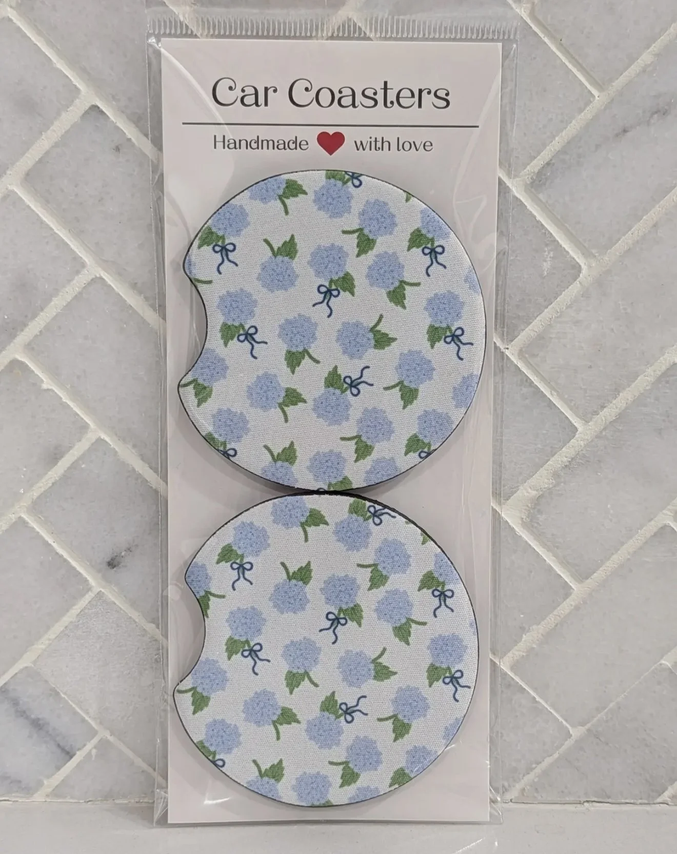 Hydrangea Car Coasters