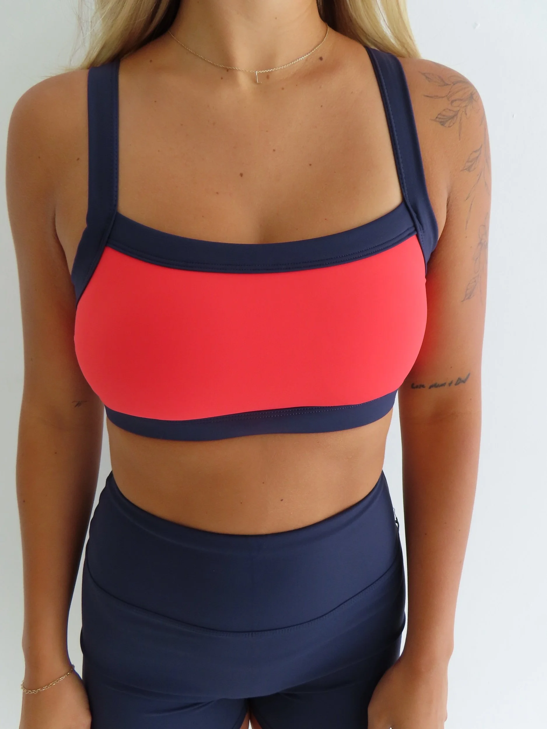 Contrast Block Sports Bra