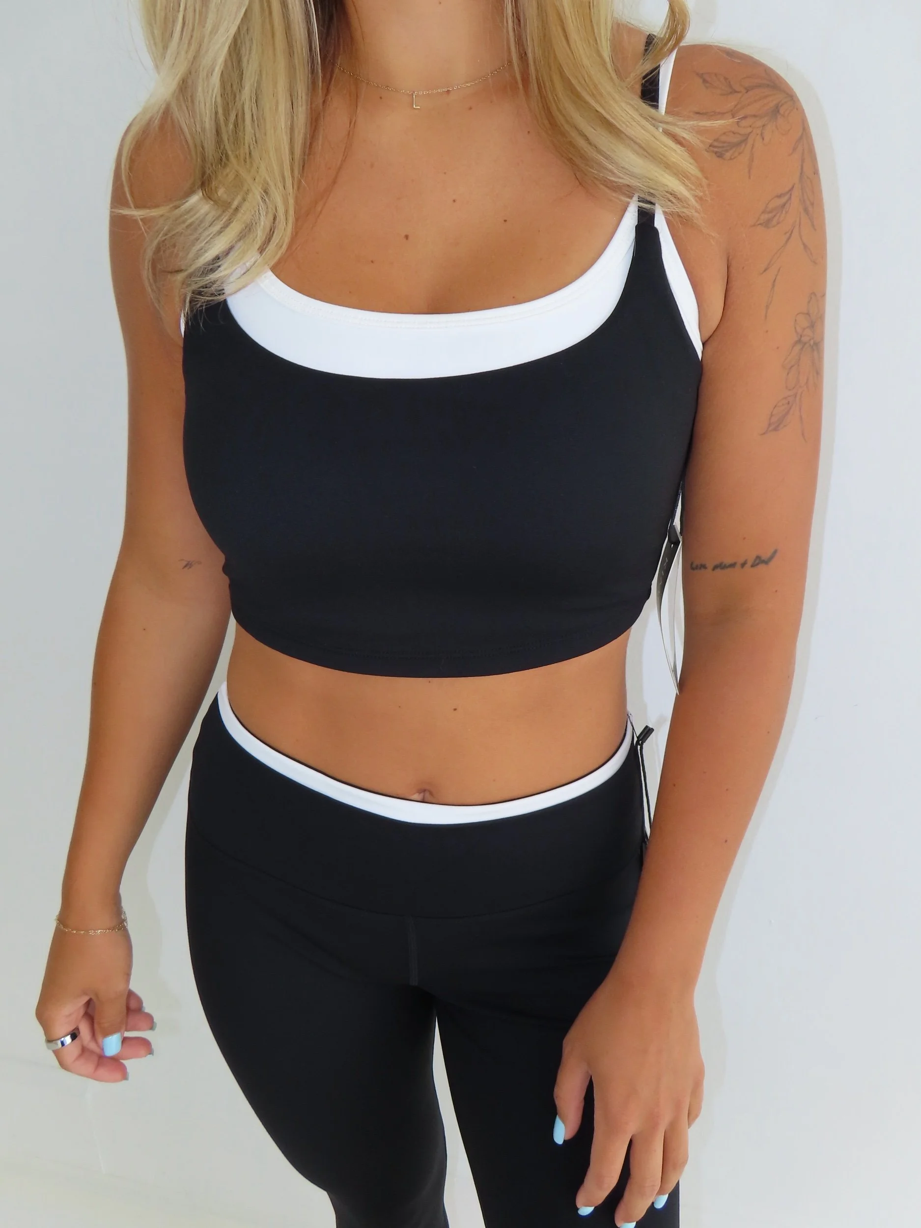 Black Double Lined Sports Bra
