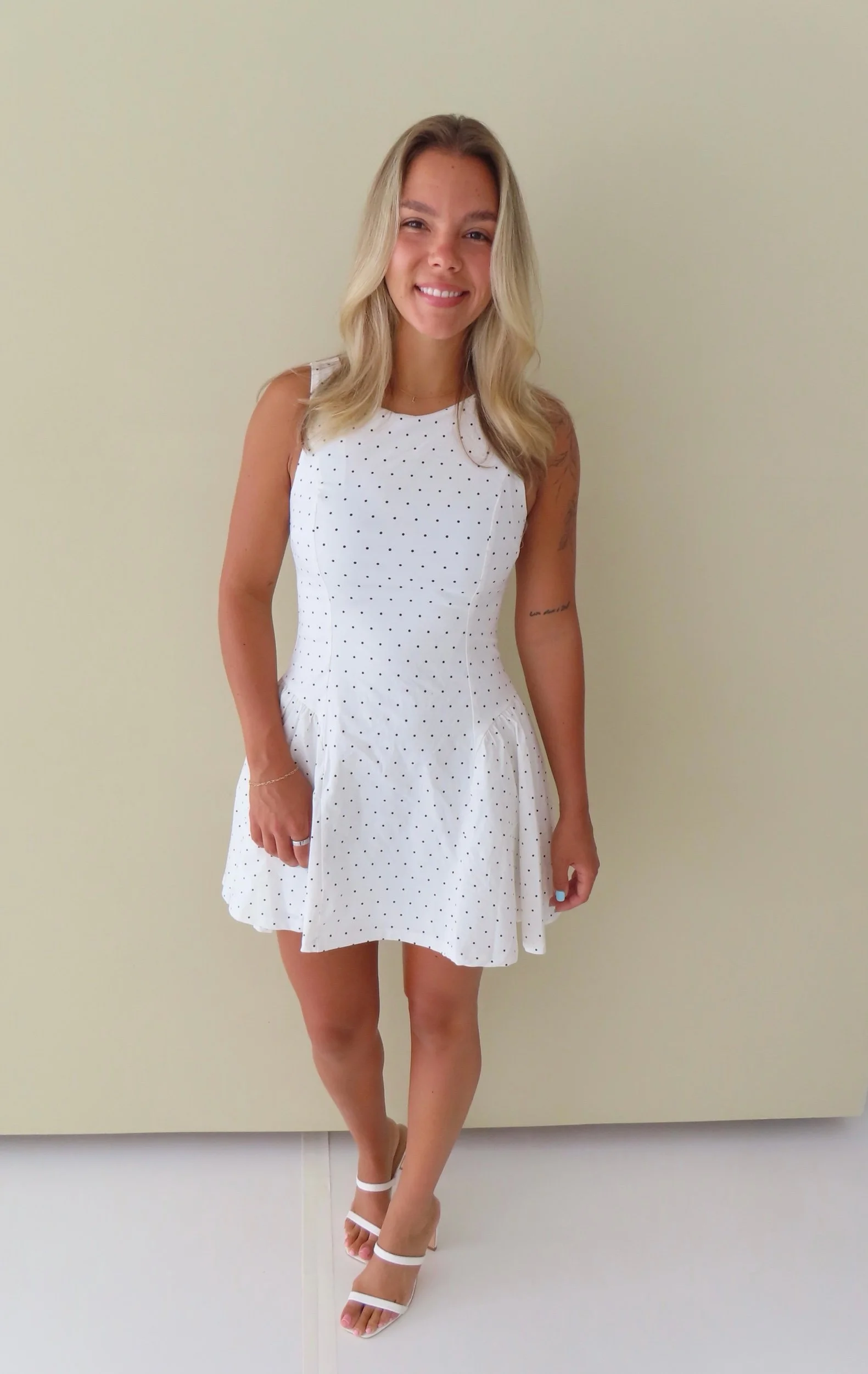 White Polka Dot Dress
