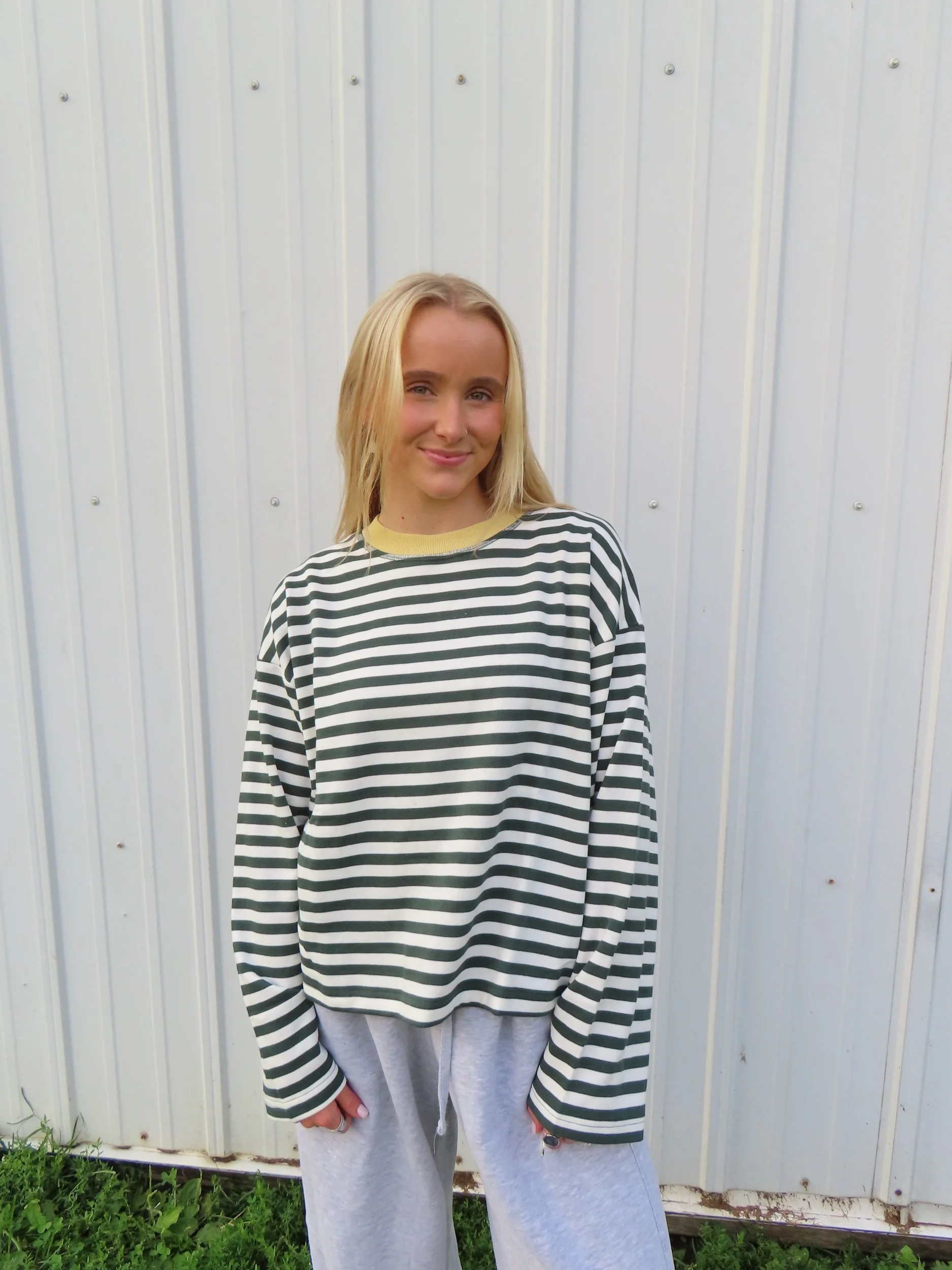 Hunter Green Boxy Long Sleeve