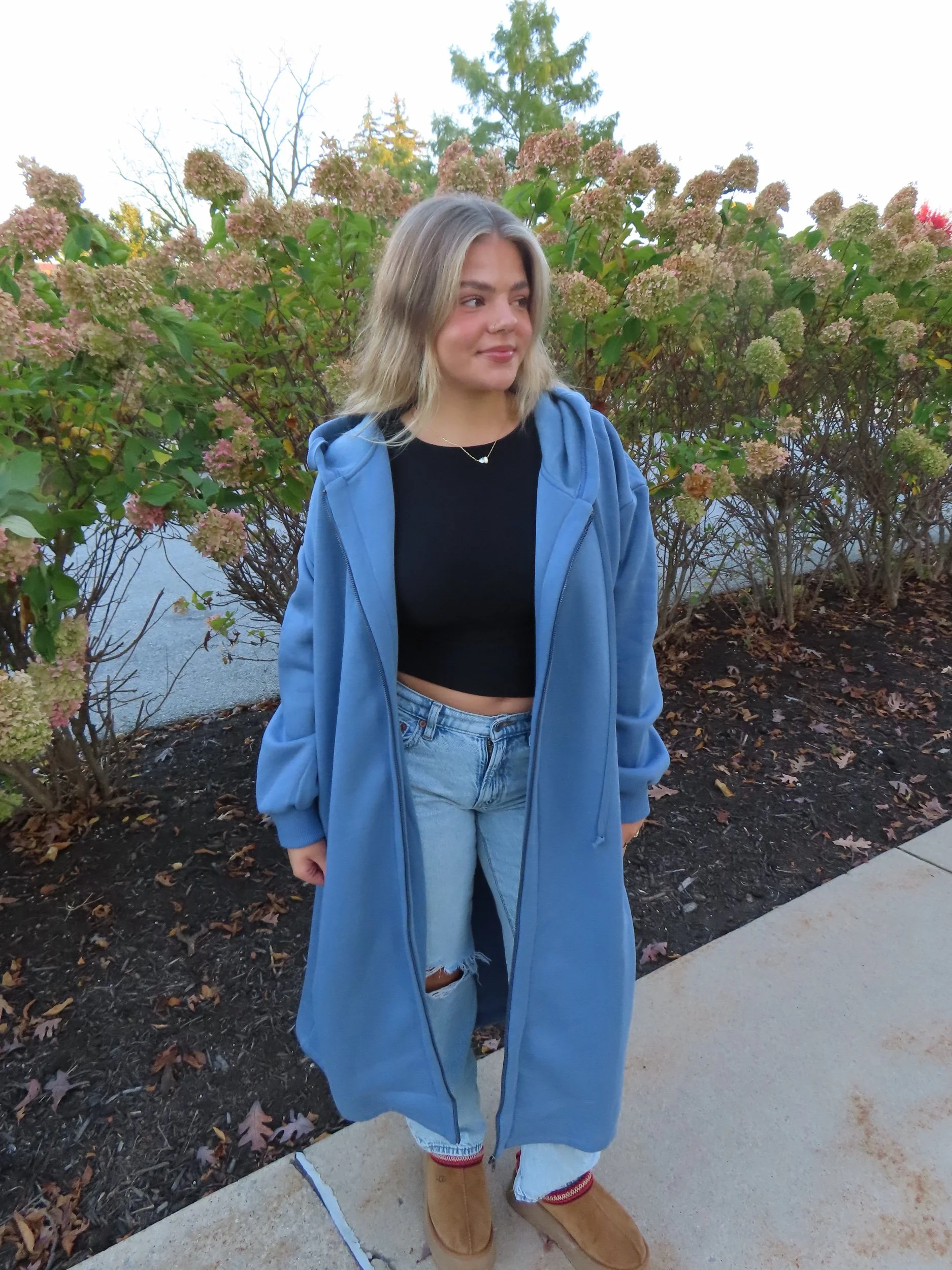 Blue Zip Up Jacket