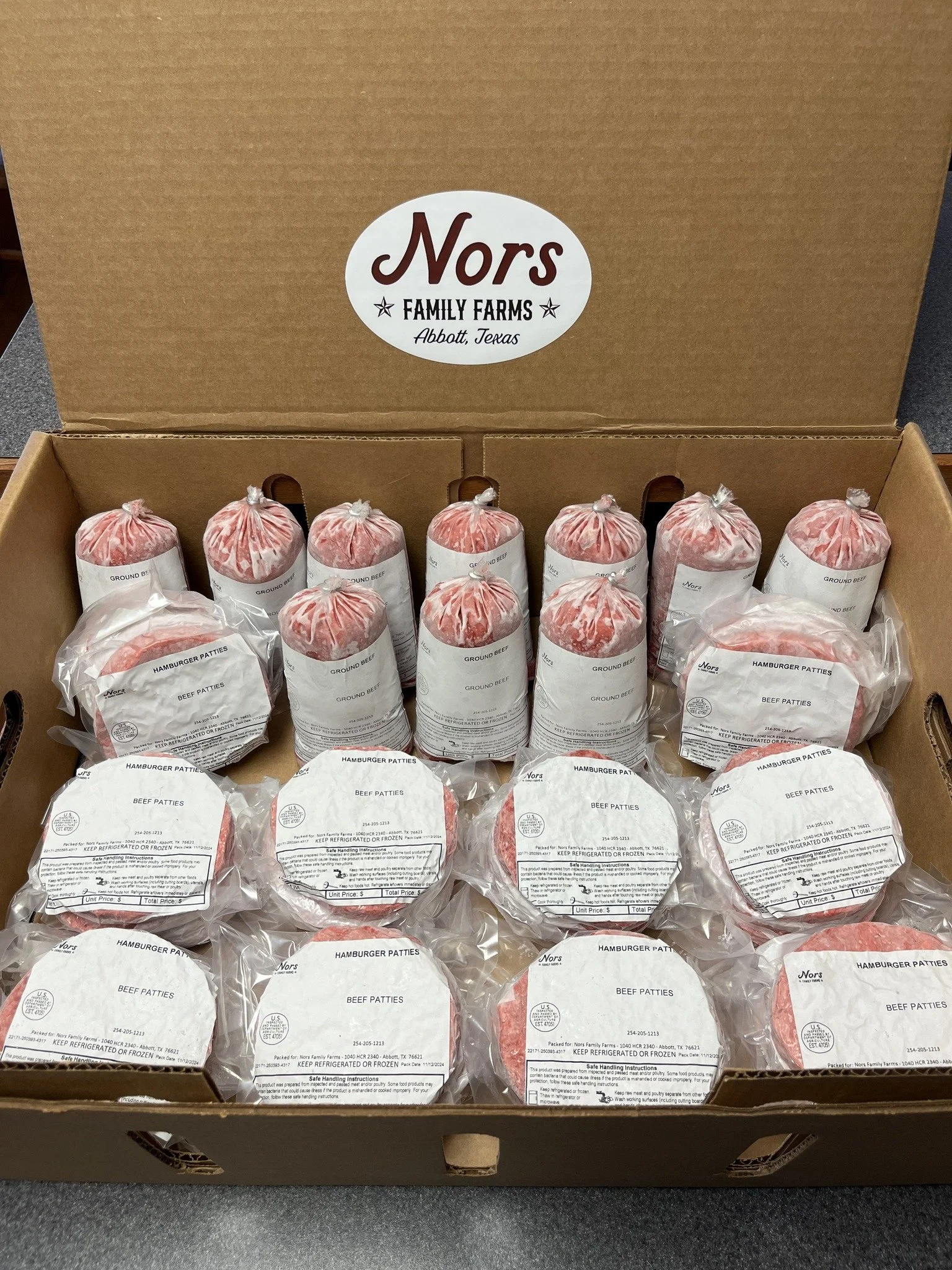 Ground Beef / Hamburger Box