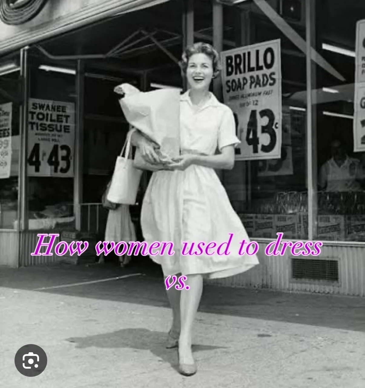 How women used to dress 💄👗 vs. how they dress now&hellip; 🫣⁣ #swipe 👉🏼
⁣
What do you think? 🤔⁣
⁣
⁣
⁣
⁣
⁣
⁣
⁣
#vintageinspiredwomenssclothing #intentioninfusedclothing #consciousfashionforwomen #mindfulwardrobeessentials