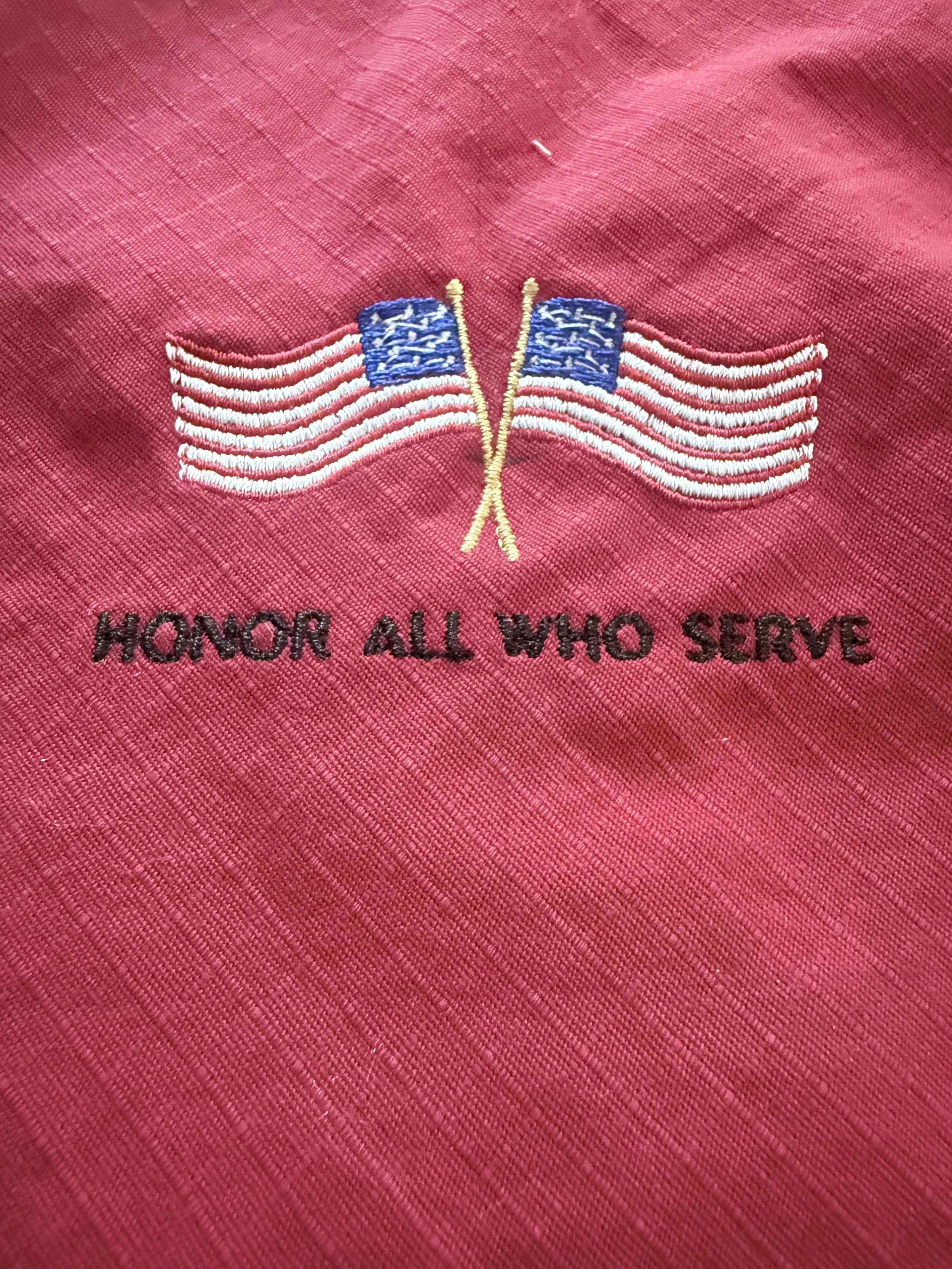 USA Veteran embroidery detail vintage