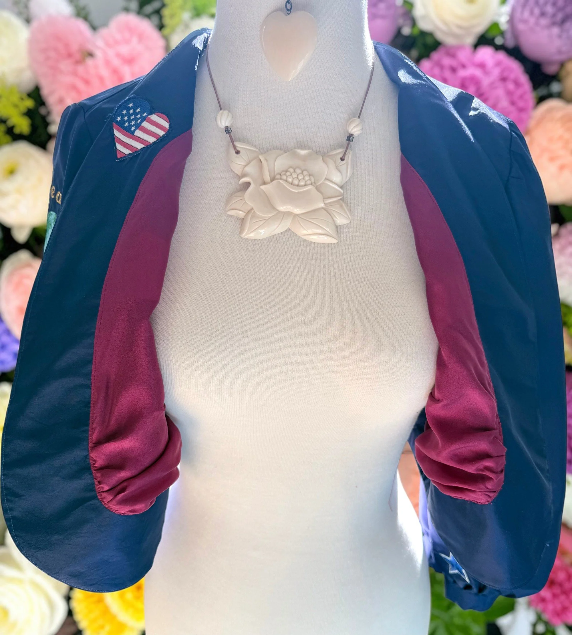 vintage bolero jacket for women silk lining view