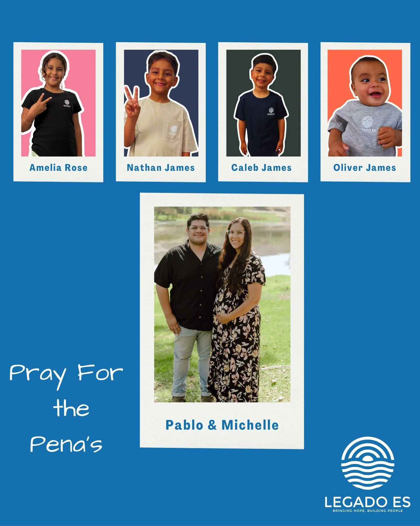 Today we&rsquo;re praying for the Pe&ntilde;as as they leave for El Salvador 🇸🇻. Asking the Lord to guide their trip, protect their family, and open every door they need in this new season.

Pray for a good home, peace for their kids, and favor as 