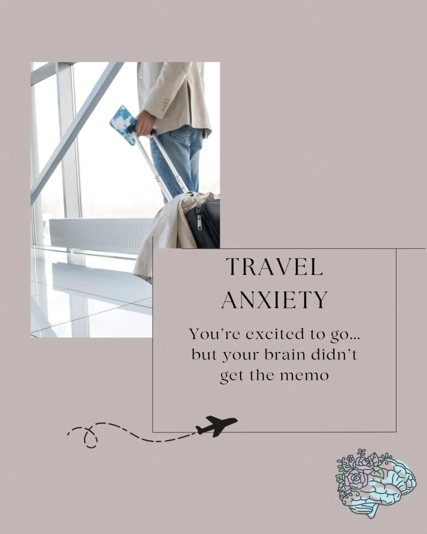 Anxious Traveller Here! ✋️
As I get ready to head to the airport, I wanted to share a few tools and tips that help me manage travel anxiety.

It took me a few years (and a few trips with different people) to realize that I experience mild travel anxi