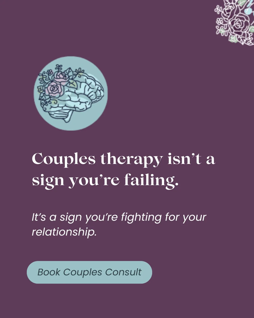 Myth: &ldquo;Couples therapy means we&rsquo;re about to break up.&rdquo; 💔 ⁠
In reality, many partners come to therapy to prevent disconnection, improve communication, and navigate transitions like parenting, career changes, or blending families. ps