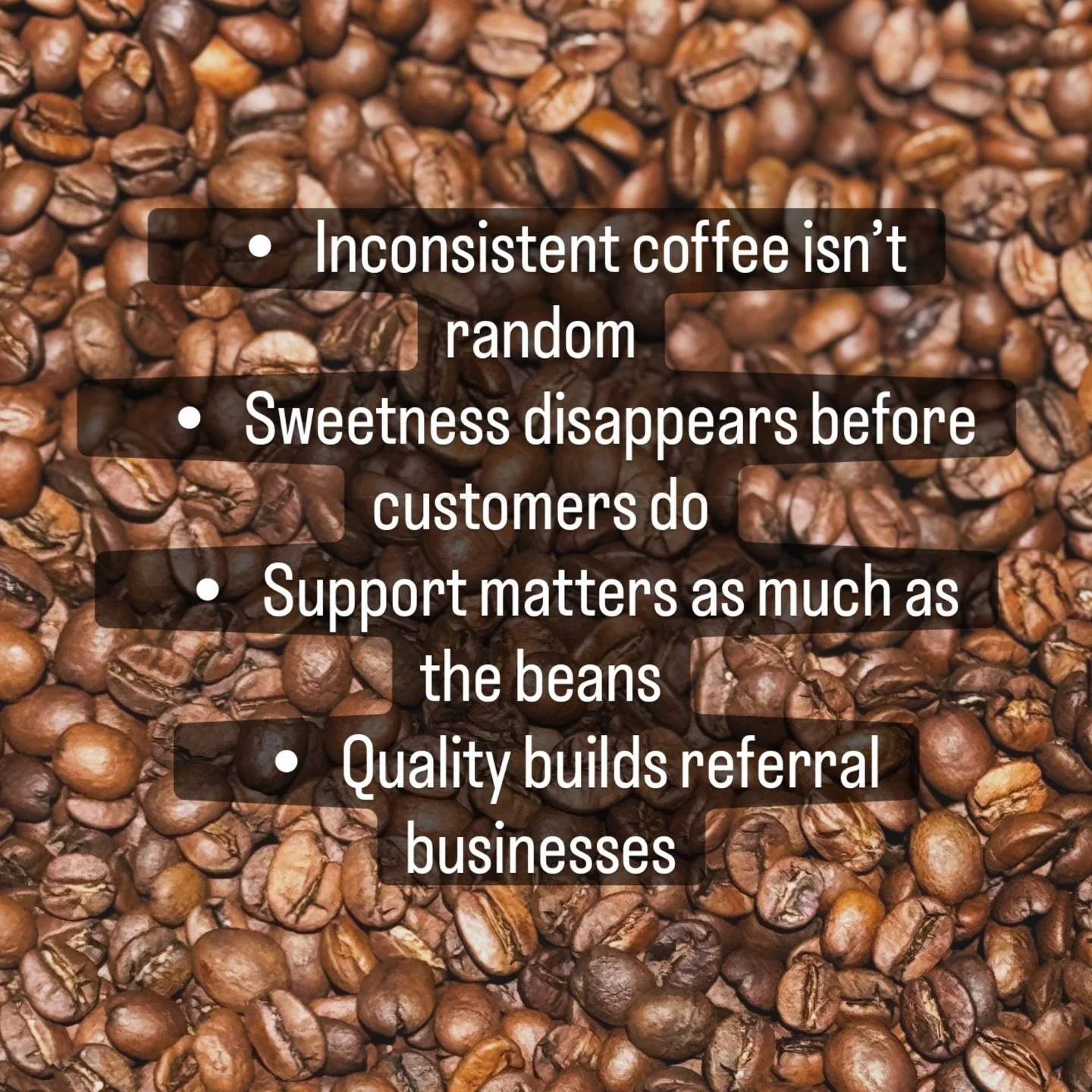 A conversation we had with a caf&eacute; owner last week.

They&rsquo;d noticed something was off.
Cup quality slipping. Consistency fading.
Customers not finishing their coffees like they used to.

The problem?
They&rsquo;re locked into a contract f
