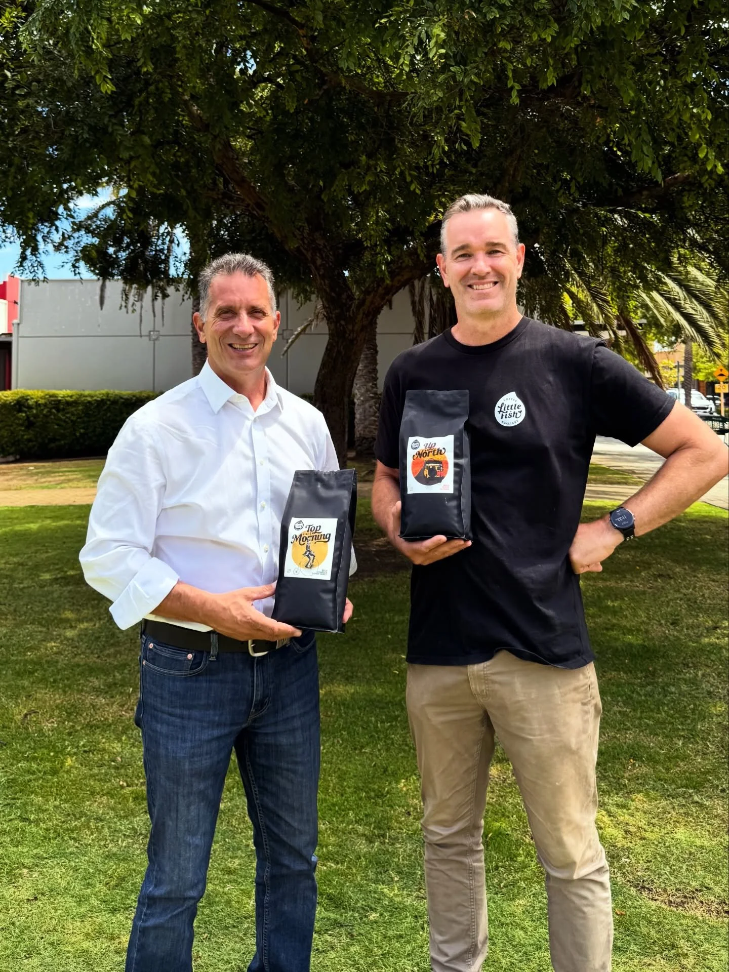 With six portfolios on the go, if anyone deserved a good coffee (or three) it&rsquo;s @minister.papalia. Big thanks to Paul and the team at the SH office for supporting Little Fish Coffee &mdash; we really appreciate the local support.
#secretharbour