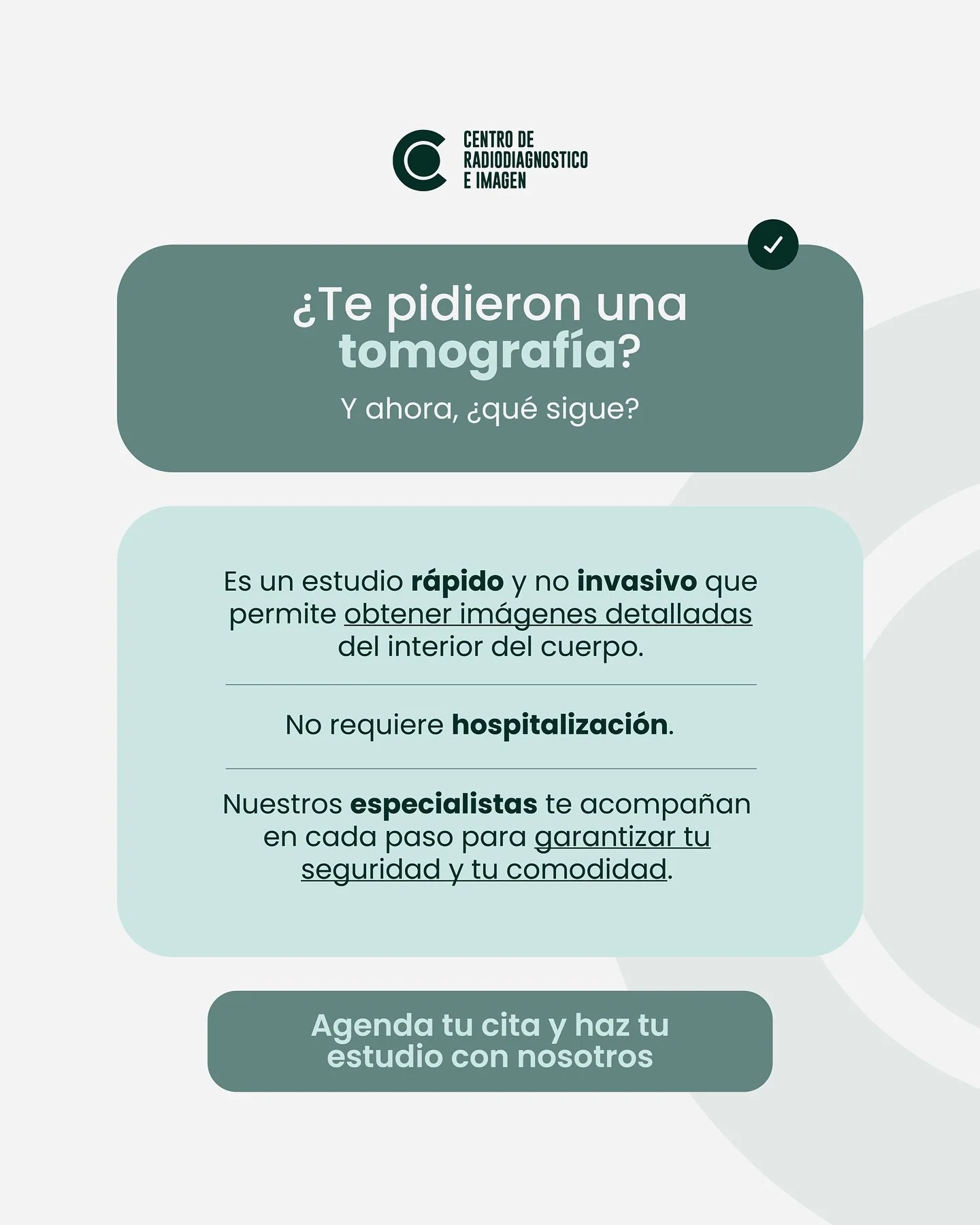 &iquest;Te pidieron una tomograf&iacute;a?

Es un estudio r&aacute;pido, no invasivo y con resultados de alta precisi&oacute;n.

&iexcl;Ac&eacute;rcate con nosotros!
👉🏼81 1734 2030 / 81 8333 4185 📍Hidalgo 2315 Col. Obispado Mty, N.L