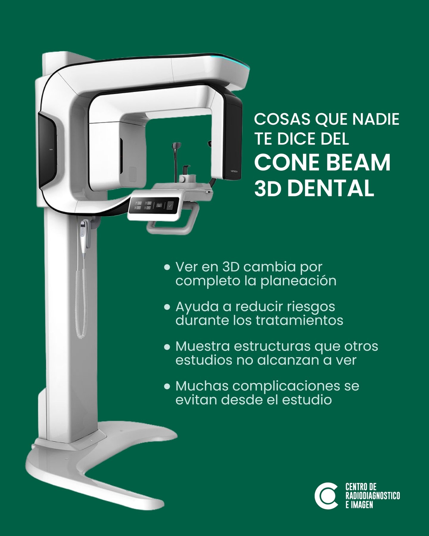 No todos los estudios muestran lo mismo.

Cuando se necesita precisi&oacute;n, el cone beam 3D dental hace la diferencia.

&iquest;Tienes dudas sobre este estudio? &iexcl;Ac&eacute;rcate con nosotros!
👉🏼81 1734 2030 / 81 8333 4185 📍Hidalgo 2315 Co